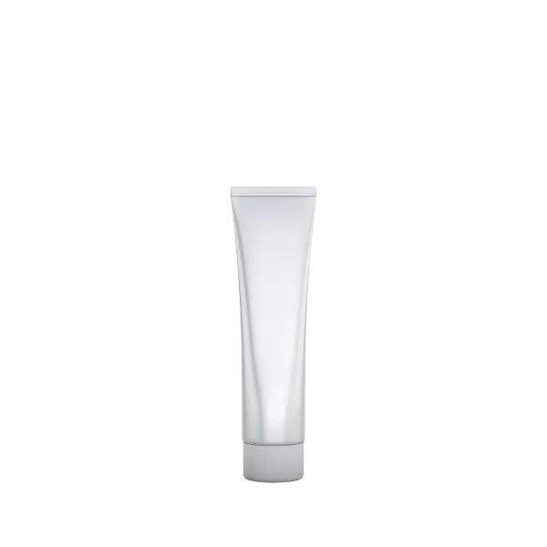The image shows a Burhani Packaging Solutions 1.7 oz PE Tube ABL Round. The tube is cylindrical and predominantly white with a smooth, matte finish. It features a screw-on cap at the top, which is also white. The body of the tube is plain without any visible branding or text. The overall design is simple and clean, suitable for various personal care or cosmetic products.