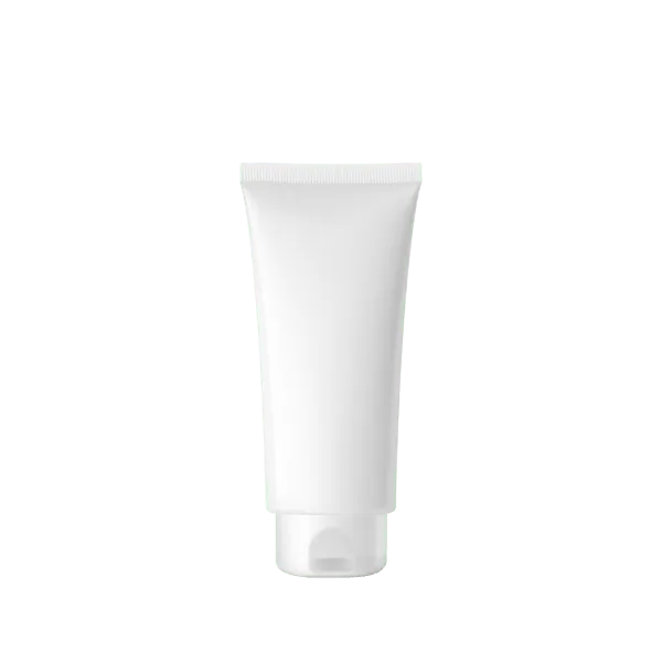 The image displays the Burhani Packaging Solutions 3.9oz PE Tube ABL Round. This product is a cylindrical, squeezable tube with a smooth and glossy surface, typically used for packaging creams, lotions, or gels. The tube features a rounded, flat cap at the bottom and a sealed tip at the top, which can be opened when the product is in use. The main body of the tube is plain white, without any labels, text, or graphics, showcasing its clean and simple design.