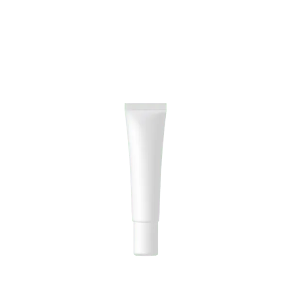 The image shows a Burhani Packaging Solutions 0.7oz PE Tube (PBL), which is a small, cylindrical tube designed for packaging. The tube is white with a smooth, glossy finish and has a rounded cap. The cap appears to be slightly larger in diameter than the tube itself, providing a secure closure. There are no labels, text, or designs visible on the tube, giving it a clean and minimalist appearance.