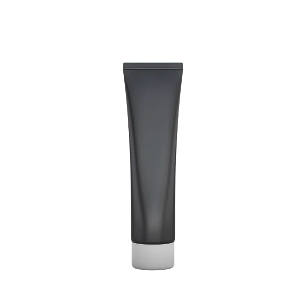 The image depicts the Burhani Packaging Solutions 5.3oz PE Tube PBL Round. The tube is cylindrical and primarily white with a smooth surface. It features a screw-on cap at the top for secure closure. The overall design is simple and functional, suitable for packaging various products.