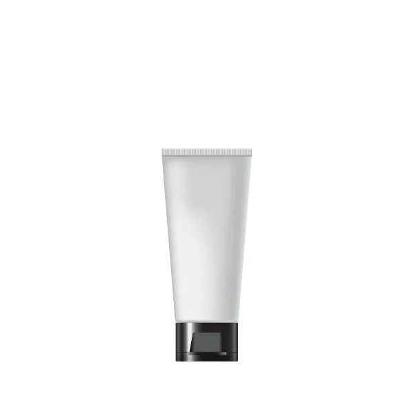 The image shows the Burhani Packaging Solutions 0.3oz PE Tube PBL Oval, which has a sleek and simple design. The tube is predominantly white with a smooth, glossy finish. It features a small, oval-shaped cap at the top that appears to be easy to open and close. The overall look is clean and modern, suitable for various personal care or cosmetic products.