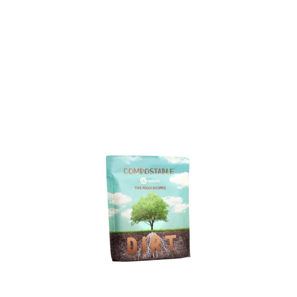 The image shows a flat, rectangular pouch with a capacity of 1.0 oz. The pouch is primarily designed for packaging and is presented in a neutral, beige color. It has a clean, smooth surface with no visible text or branding. The top of the pouch features a resealable zipper closure. This product is identified as the "ELK Packaging 1.0oz Pouch Flat Compostable Pouch 1oz."
