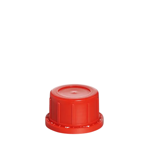 The image shows a Menshen PP Threaded Closure 45 Chemical Closure. The product appears to be a circular, white plastic cap with a threaded design, intended for securely sealing containers holding chemical substances. The cap has a smooth top surface and ribbed edges, which likely help in gripping and screwing the cap tightly onto a container. The overall design is simple and functional.