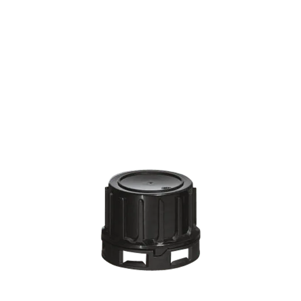 The image shows the MENSHEN PP Threaded Closure 38 Chemical Closure. It is a round, white plastic cap designed for sealing containers. The closure features a threaded design for secure attachment and a smooth top surface. The cap appears sturdy and is intended for use with chemical containers.