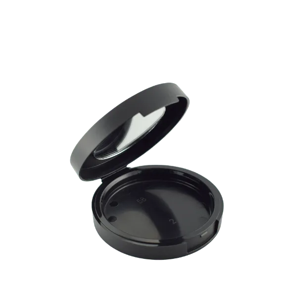Simex 2.84" Round PP Cushion Foundation Compact - Two-Tier Makeup Packaging with Mirror