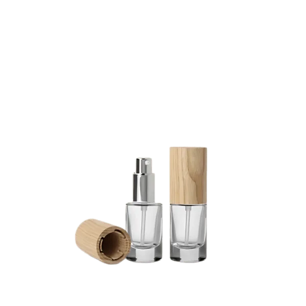 0.5oz /15ml 18-415 Glass Skin-Up Pump Bottle with Woodacity® Cap