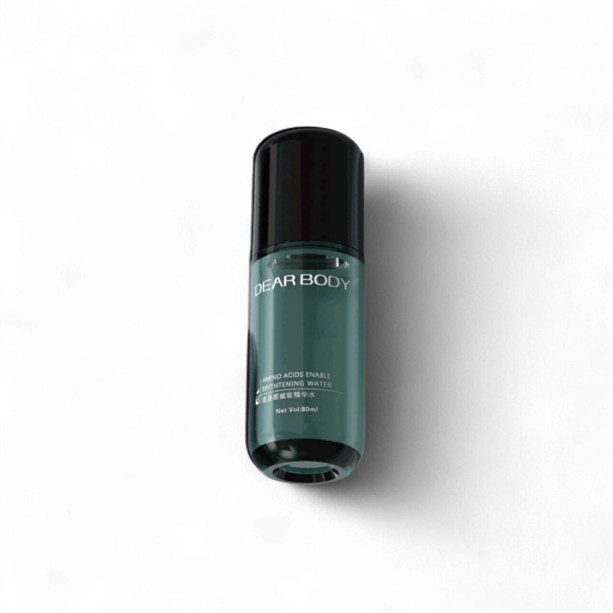 Mingdun Packaging 2.7oz/80ml PETG Rounded Bottom Cylinder Cosmetic Bottle with 20mm Neck & Flush Overcap