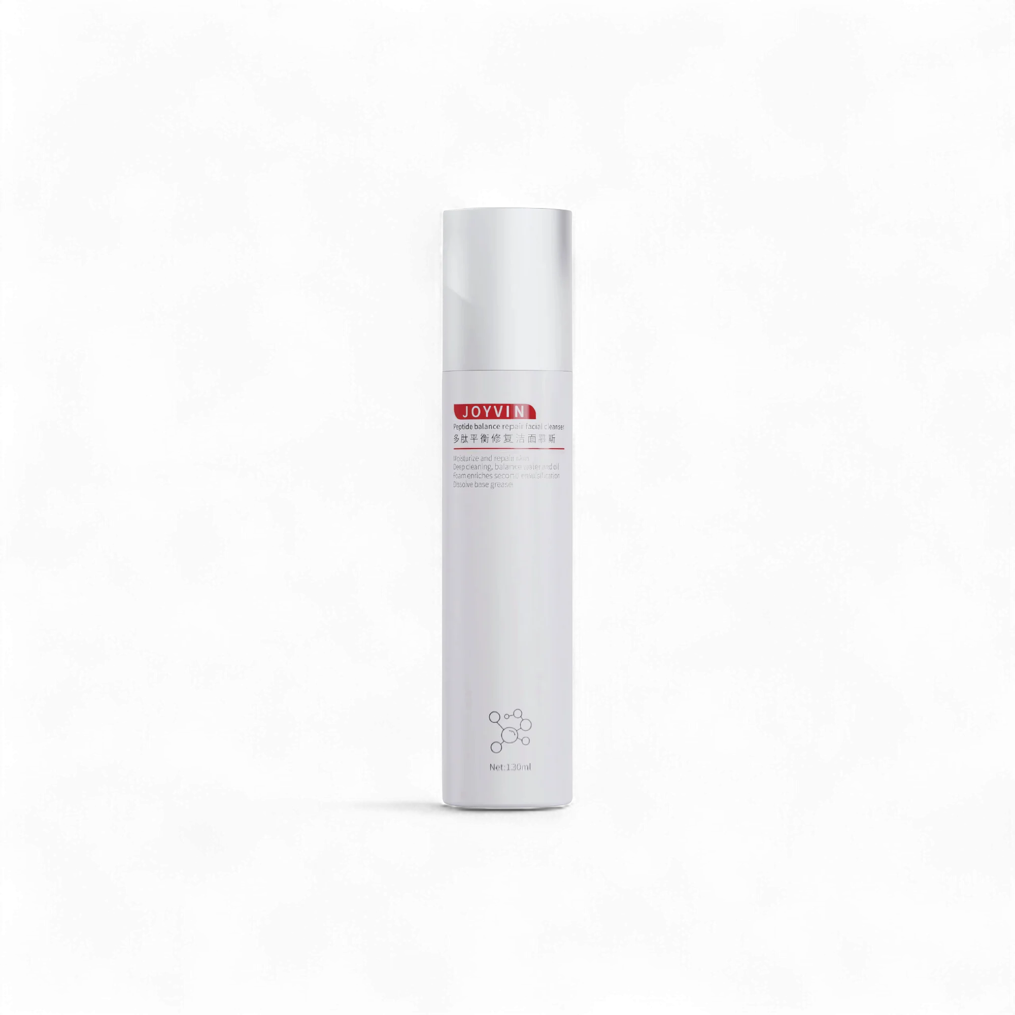 Mingdun Packaging 4.4oz/130ml PETG Cylinder Cosmetic Bottle with 18mm Neck, Premium Glass-like Plastic with Pump & Flush Overcap