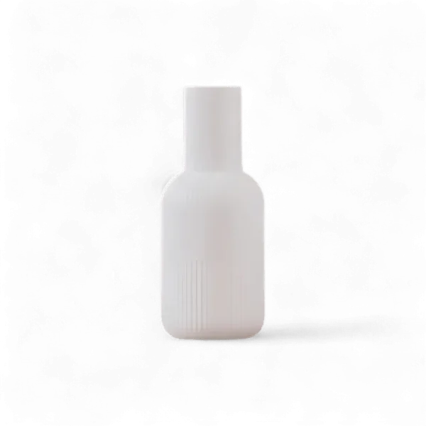 Mingdun Packaging 2.7oz/80ml PETG Round Ribbed Cosmetic Bottle with 20mm Neck & Label Panel
