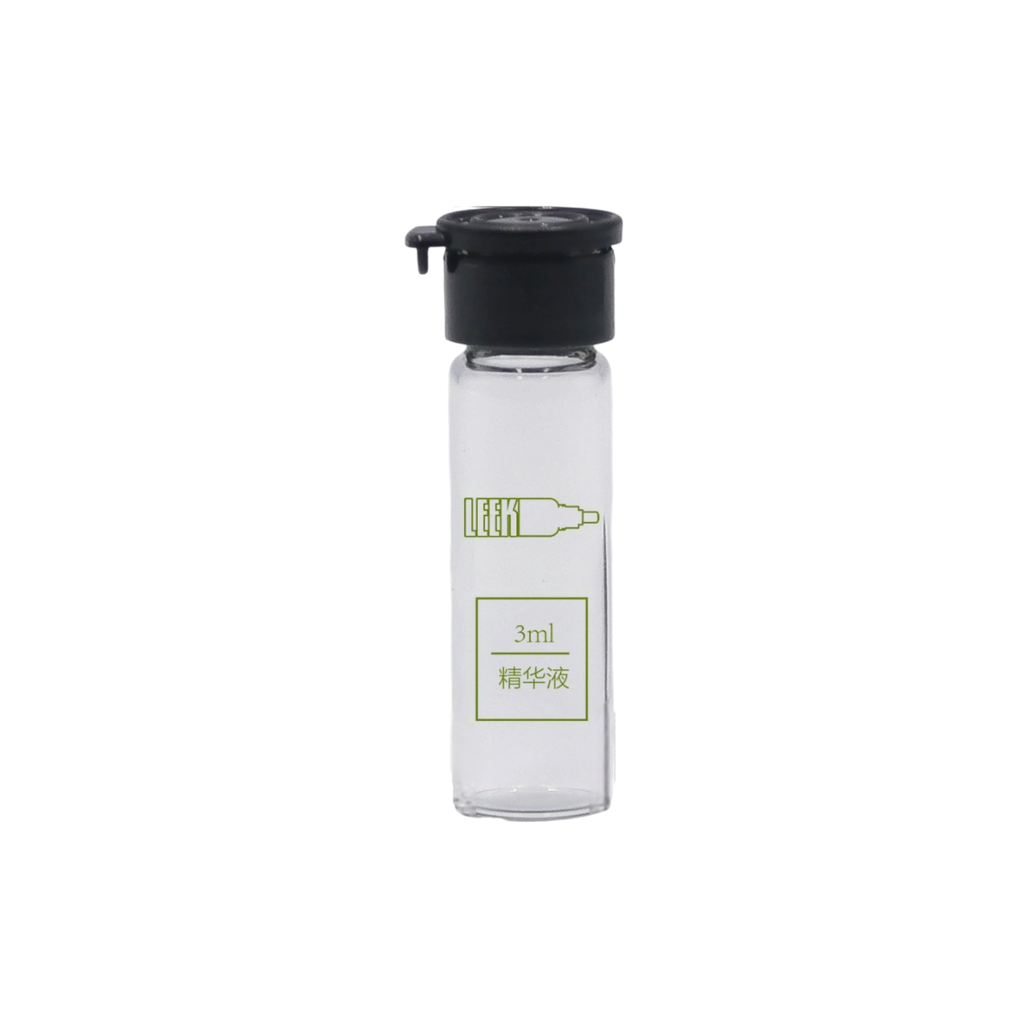 Likun Packaging 0.1oz /3ml Glass Vial with Flip Top Cap