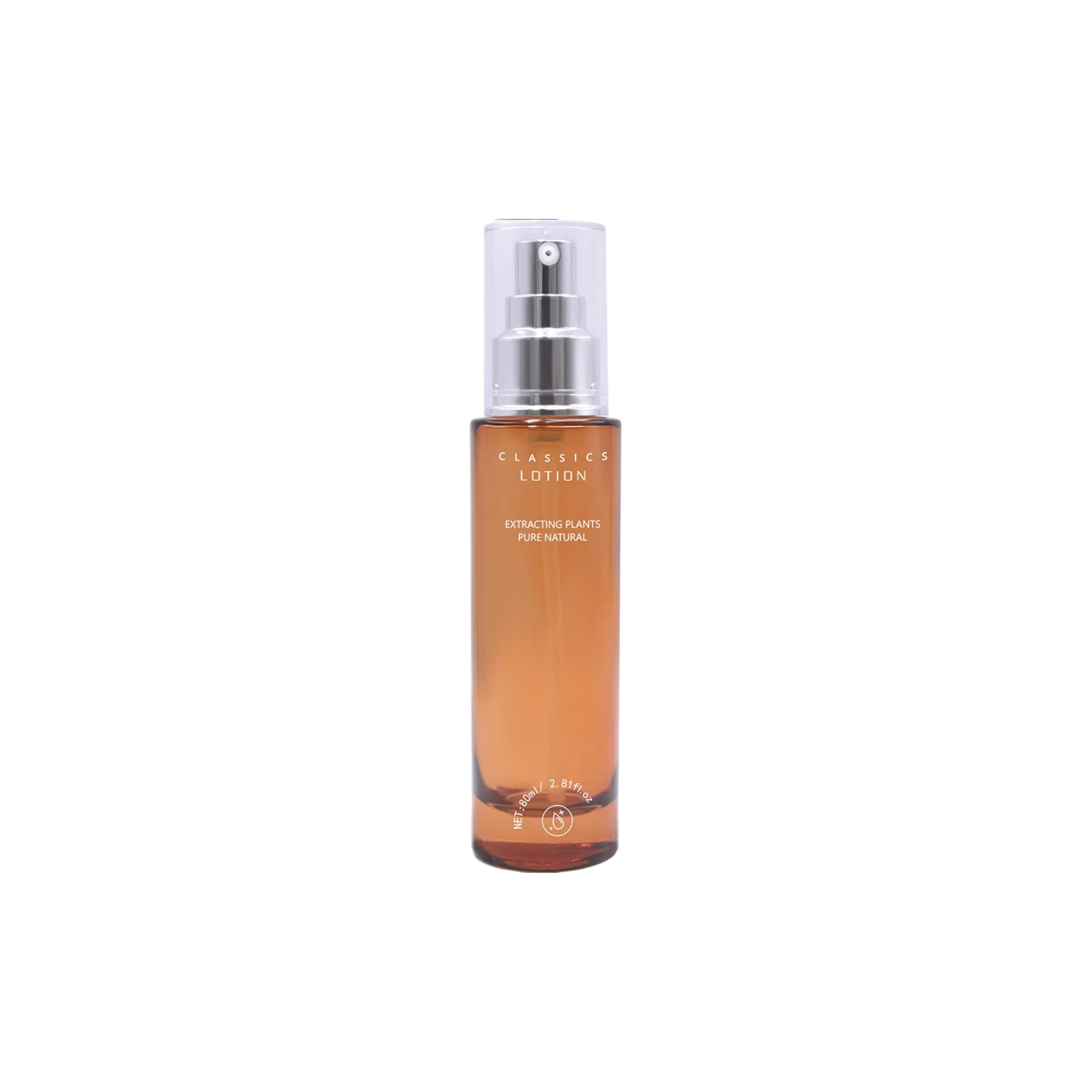 Likun Packaging 2.7oz /80ml Glass Cylinder Bottle with Pump