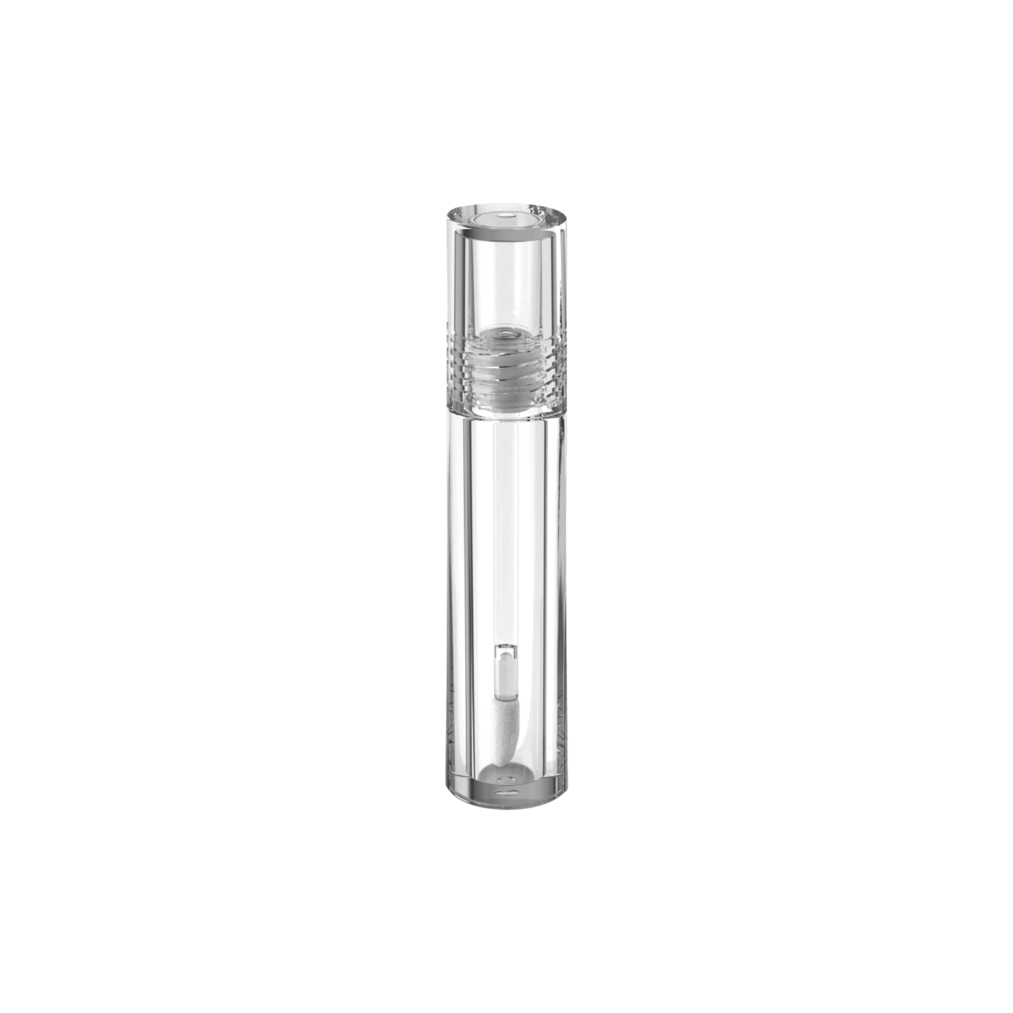 Shinhan C.M 0.1oz /3ml PETG Clear Cylinder Lip Gloss Tube with Wand Applicator