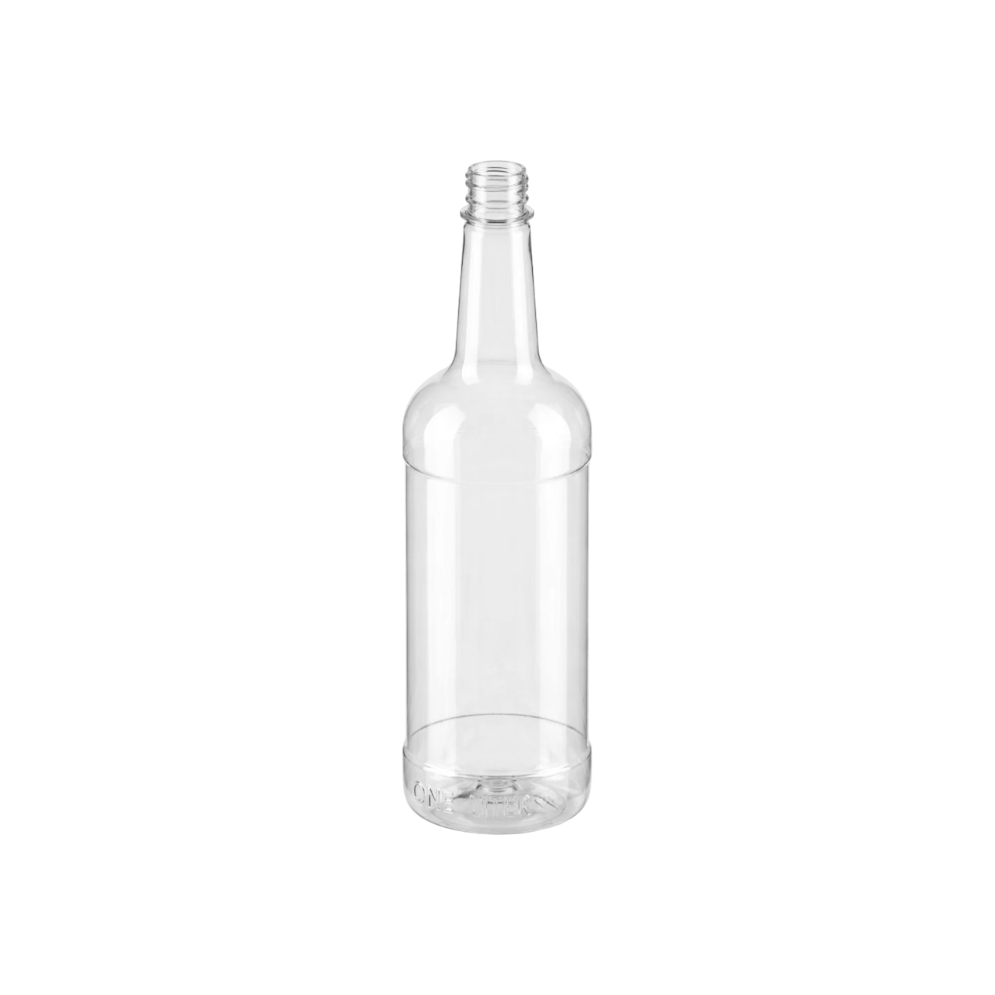 Precision Concepts 33.8 oz / 1 L Liquor Bottle, 28 mm KERR, PET Bevel