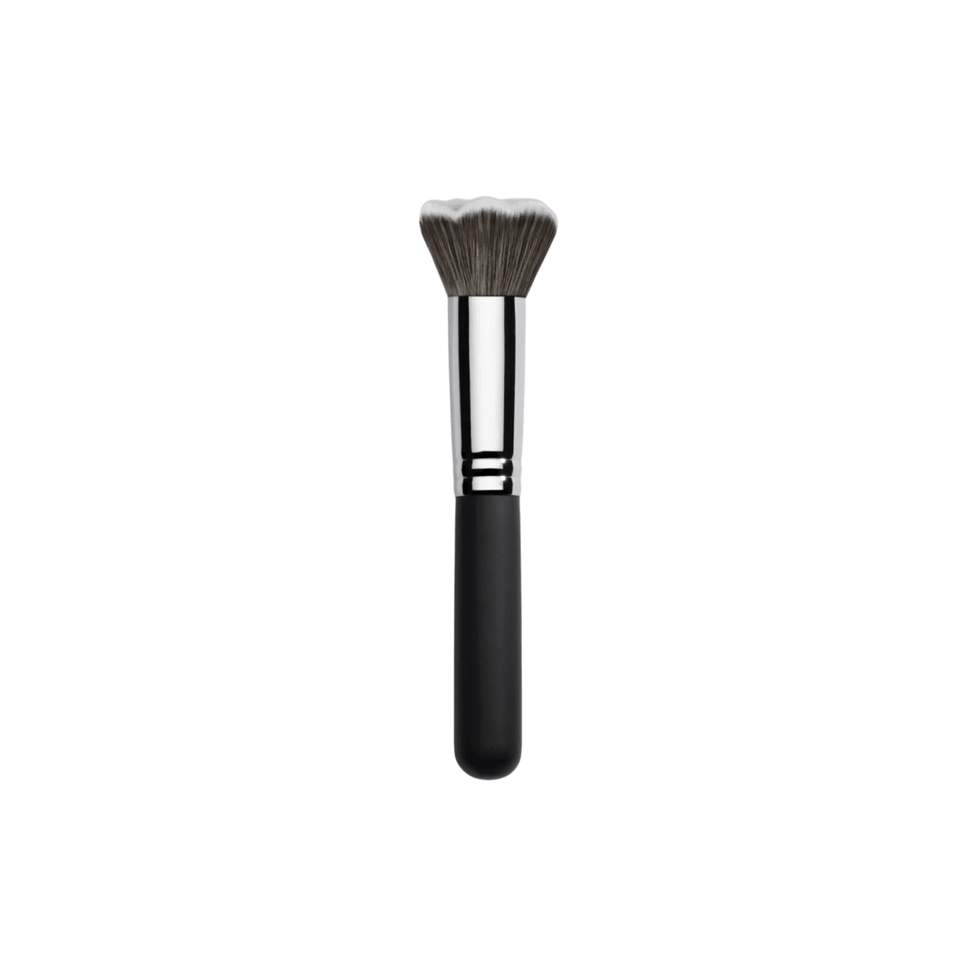 Flower Patterned Synthetic Hair Wood Handle Foundation Brush