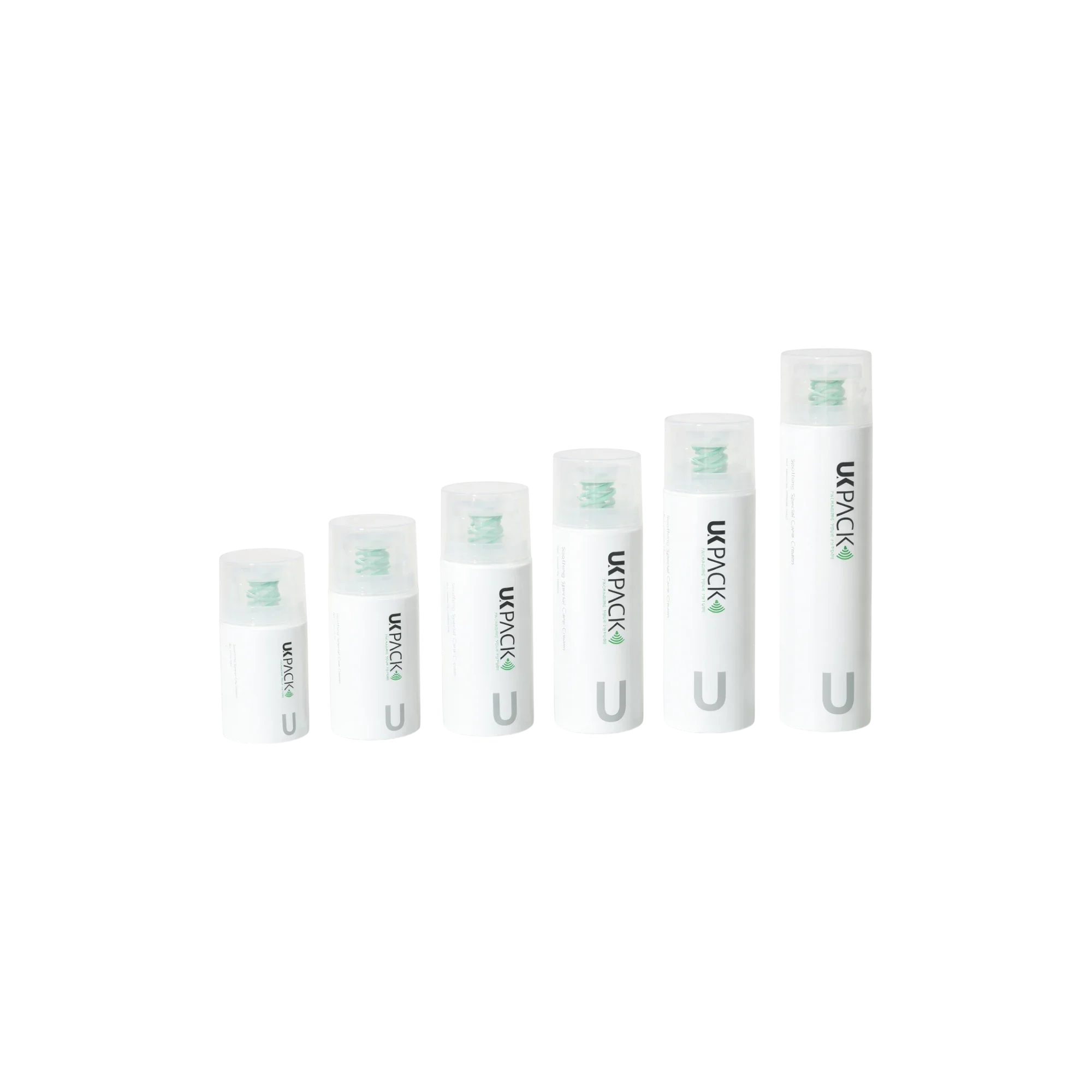 5oz/150ml Monomaterial PP Cylinder Airless Pump Bottle with 1cc Dosage & Colored All-Plastic Spring