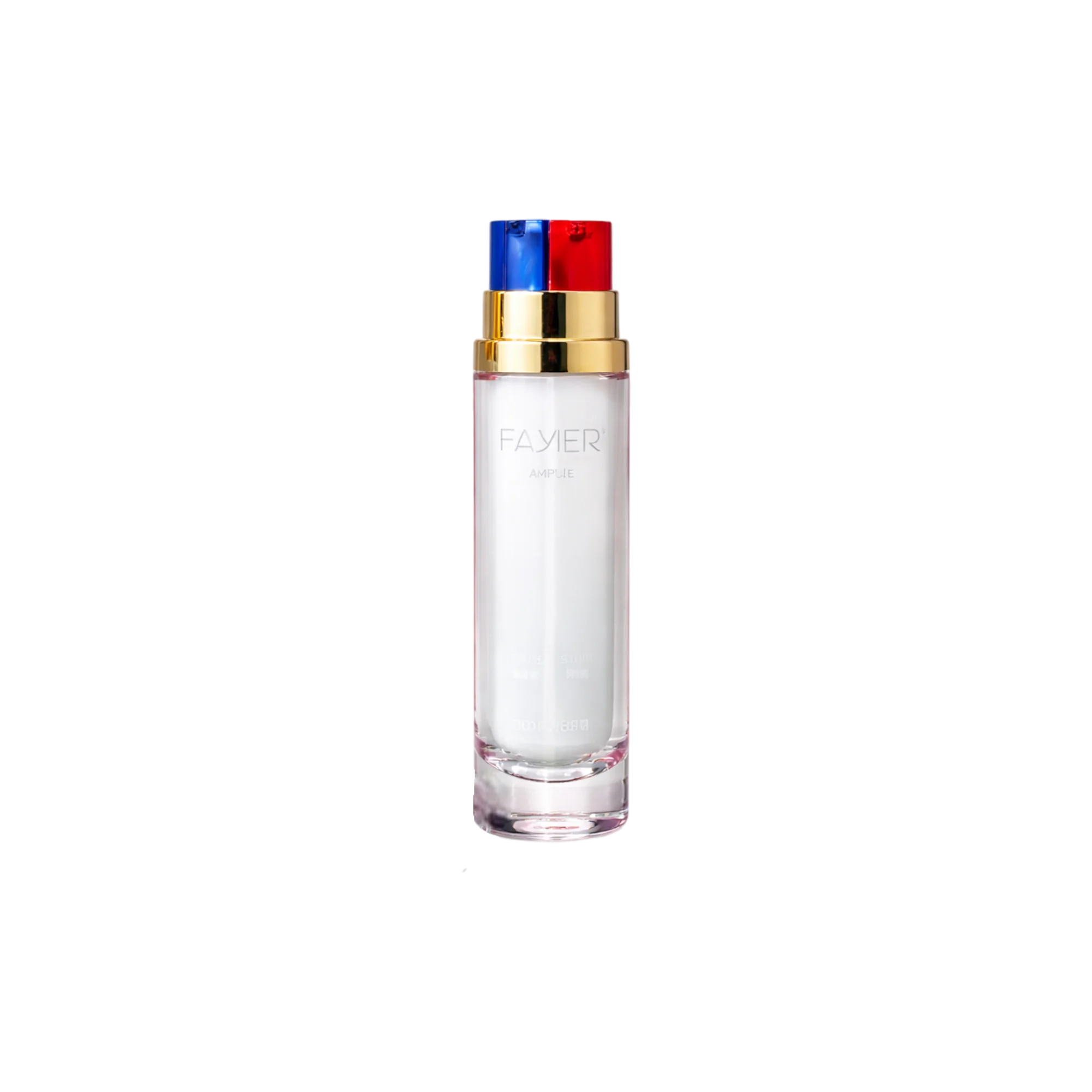 UKPACK 1.7oz/50ml Acrylic Cylinder Dual Chamber Airless Pump Bottle | 2-in-1 25ml Twin Chambers with 1:1 Mixing Ratio