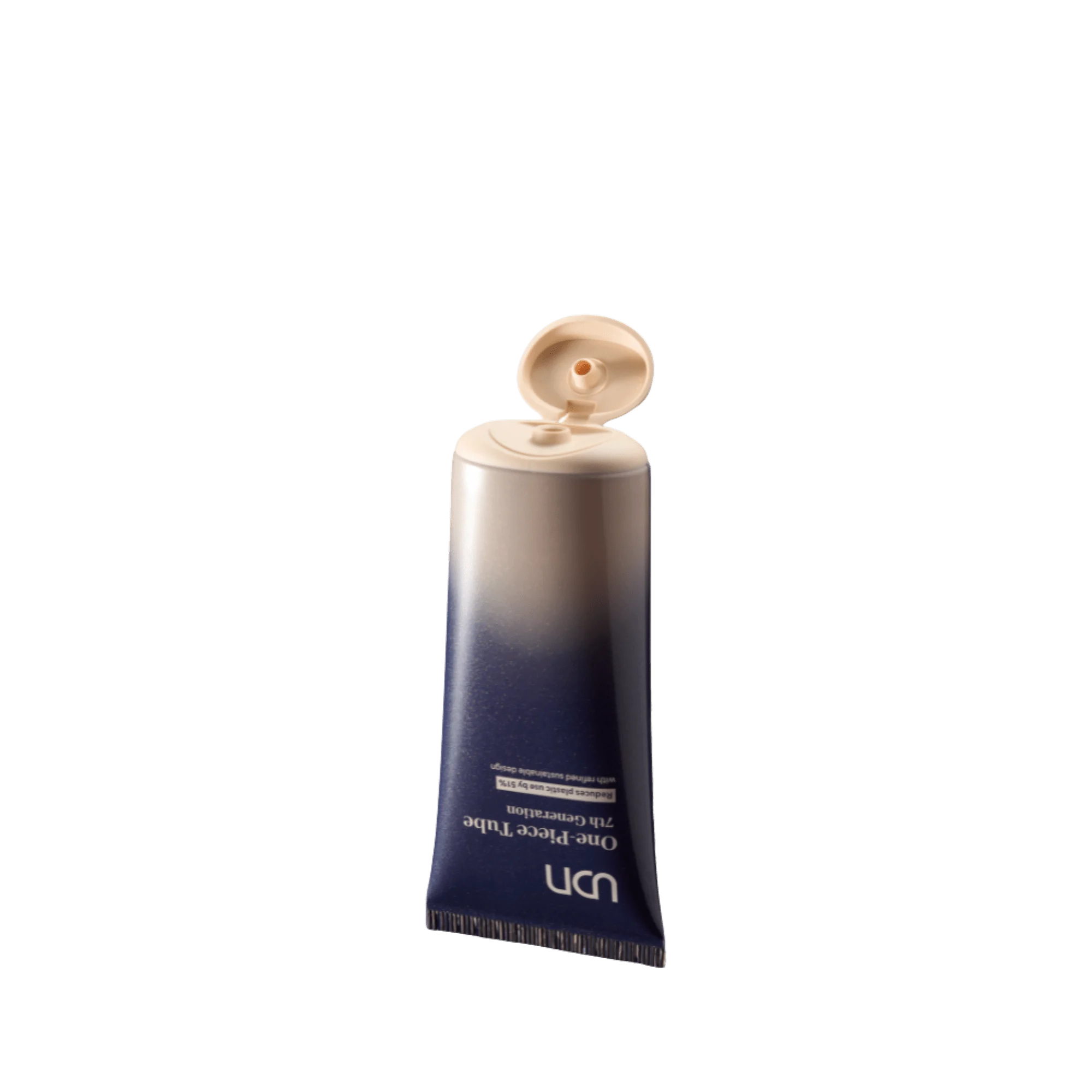 UDN Packaging Corporation 35mm 1.7oz (52ml-55ml) One-Piece Recycle-Ready PE Tube with Low Profile Flip Top