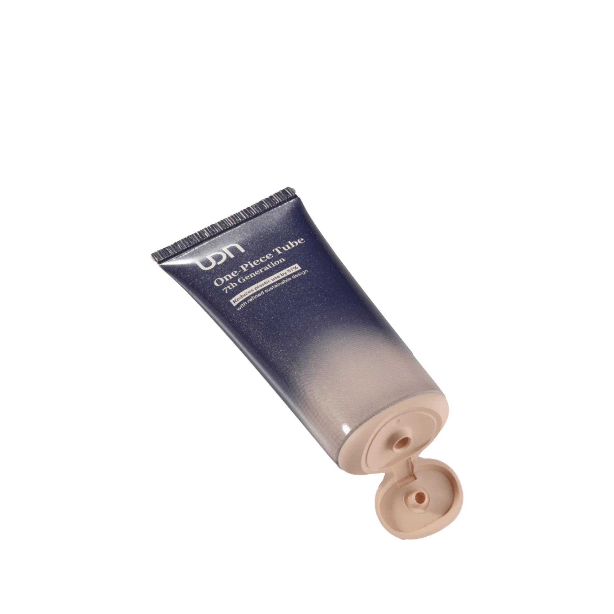 35mm 1.7oz (52ml-55ml) One-Piece Recycle-Ready PE Tube with Low Profile Flip Top