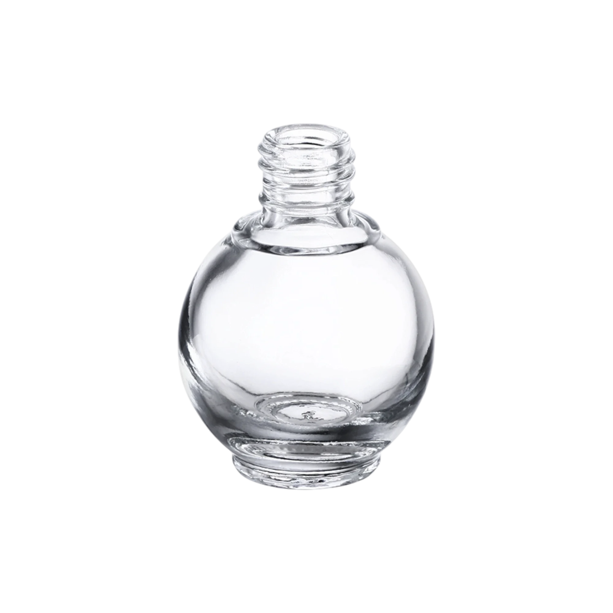 0.3oz/10ml 13-415 Clear Glass Round Sphere Nail Polish Bottle