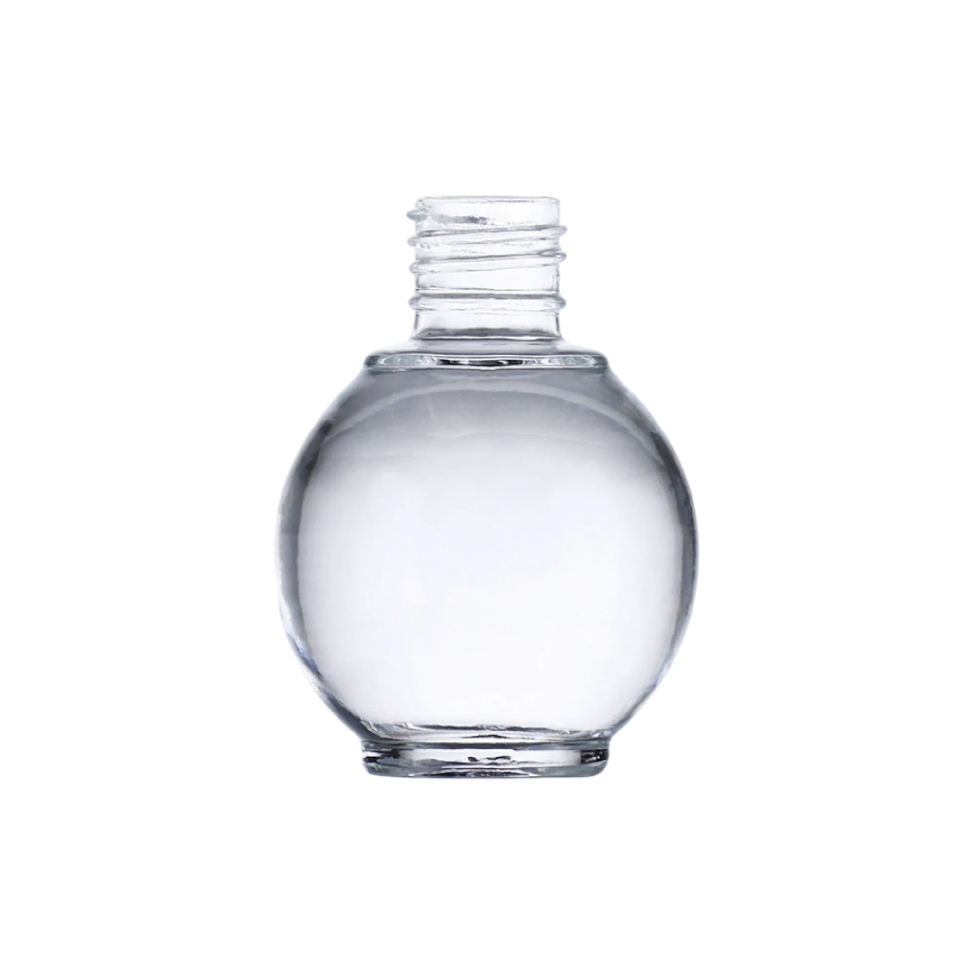 0.3oz/10ml 13-415 Clear Glass Round Sphere Nail Polish Bottle