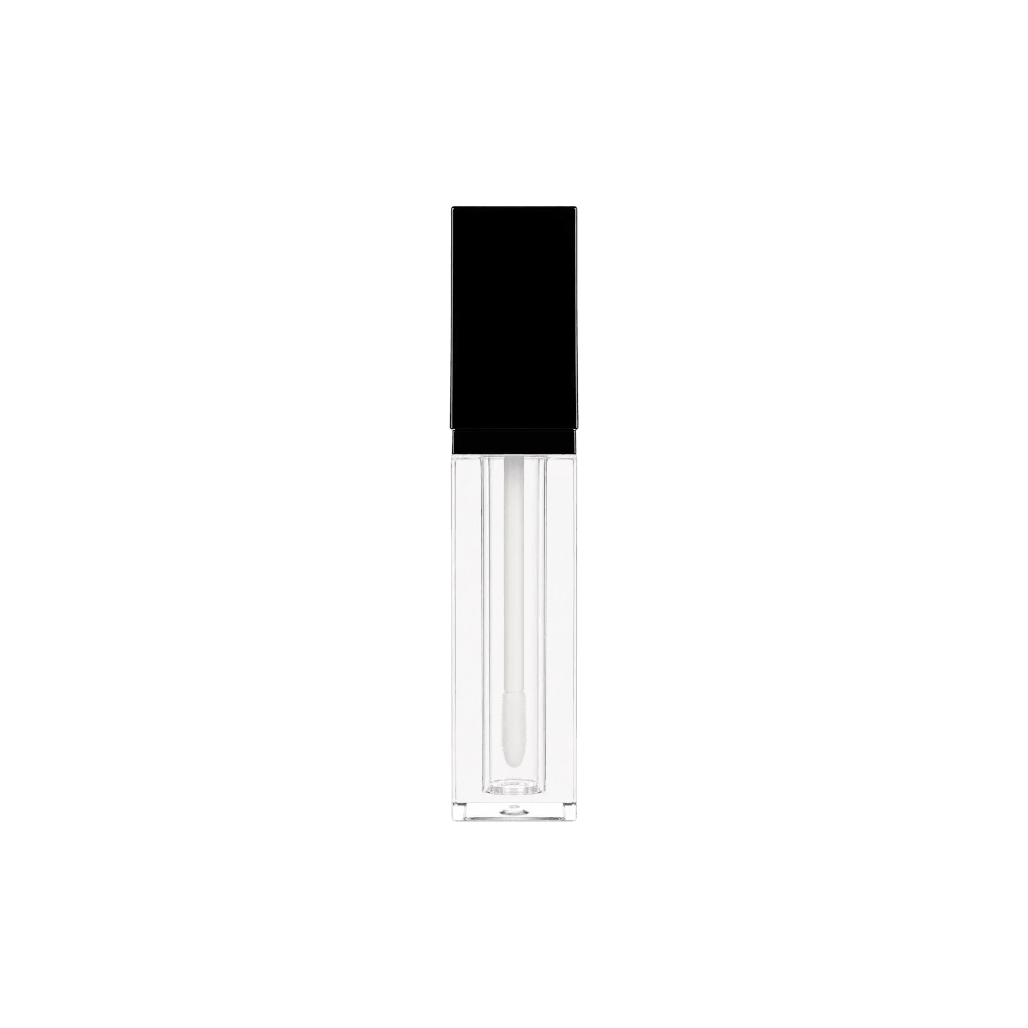 Quadpack 0.2oz / 5ml PET Square Eva Lip Gloss Tube with LDPE Wiper and The Great Gentle Applicator