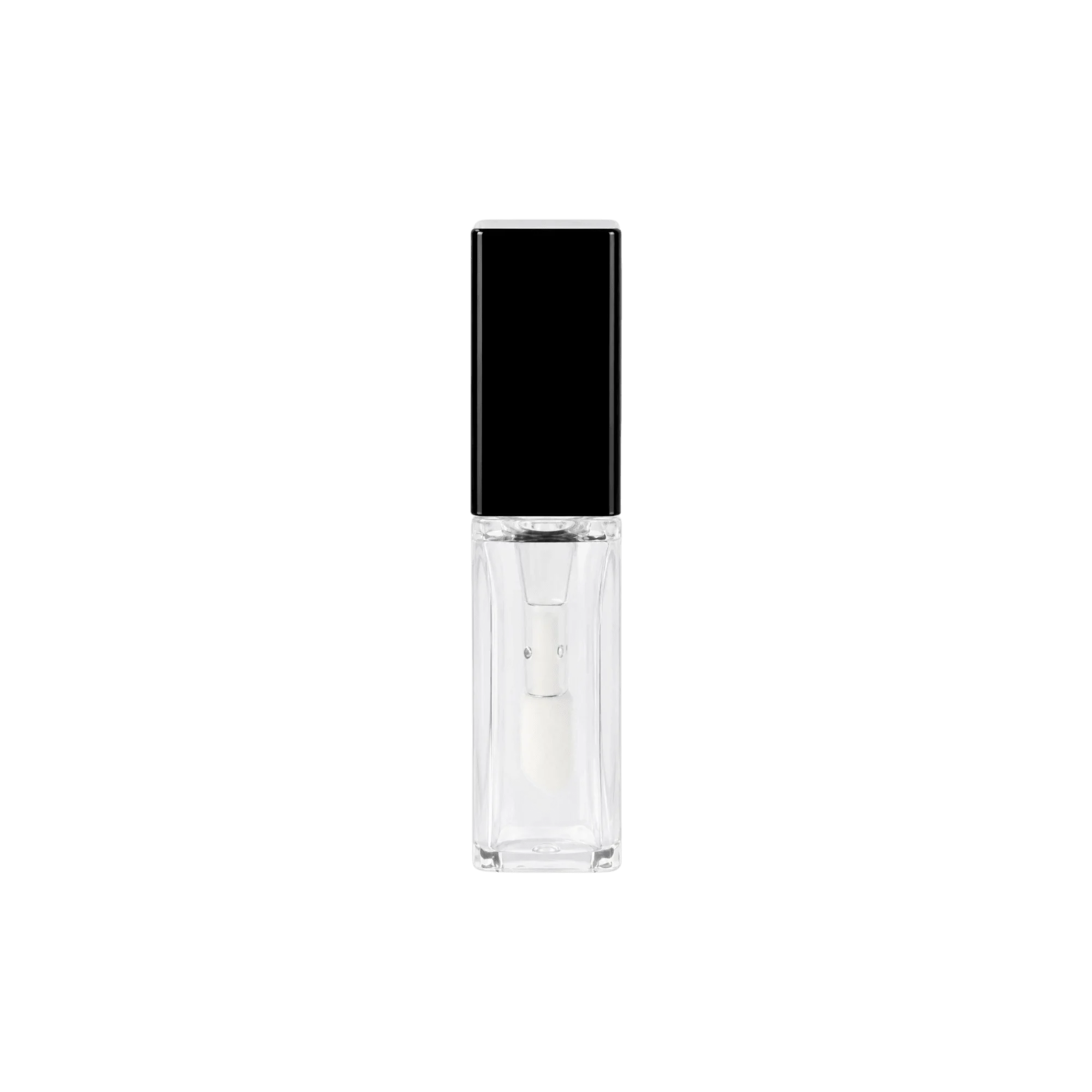 Quadpack 0.3oz / 9ml PET Square Nikki Lip Gloss Tube with LDPE Wiper and The Bouncy Applicator