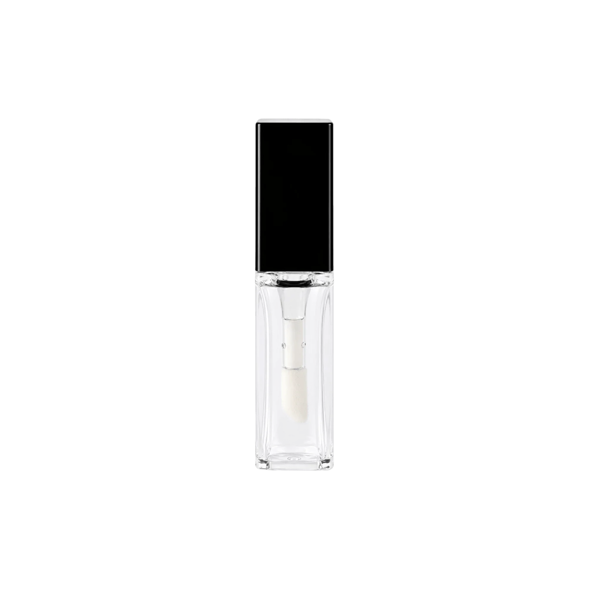 Quadpack 0.3oz / 9ml PET Square Nikki Lip Gloss Tube with LDPE Wiper and The Luxe Applicator