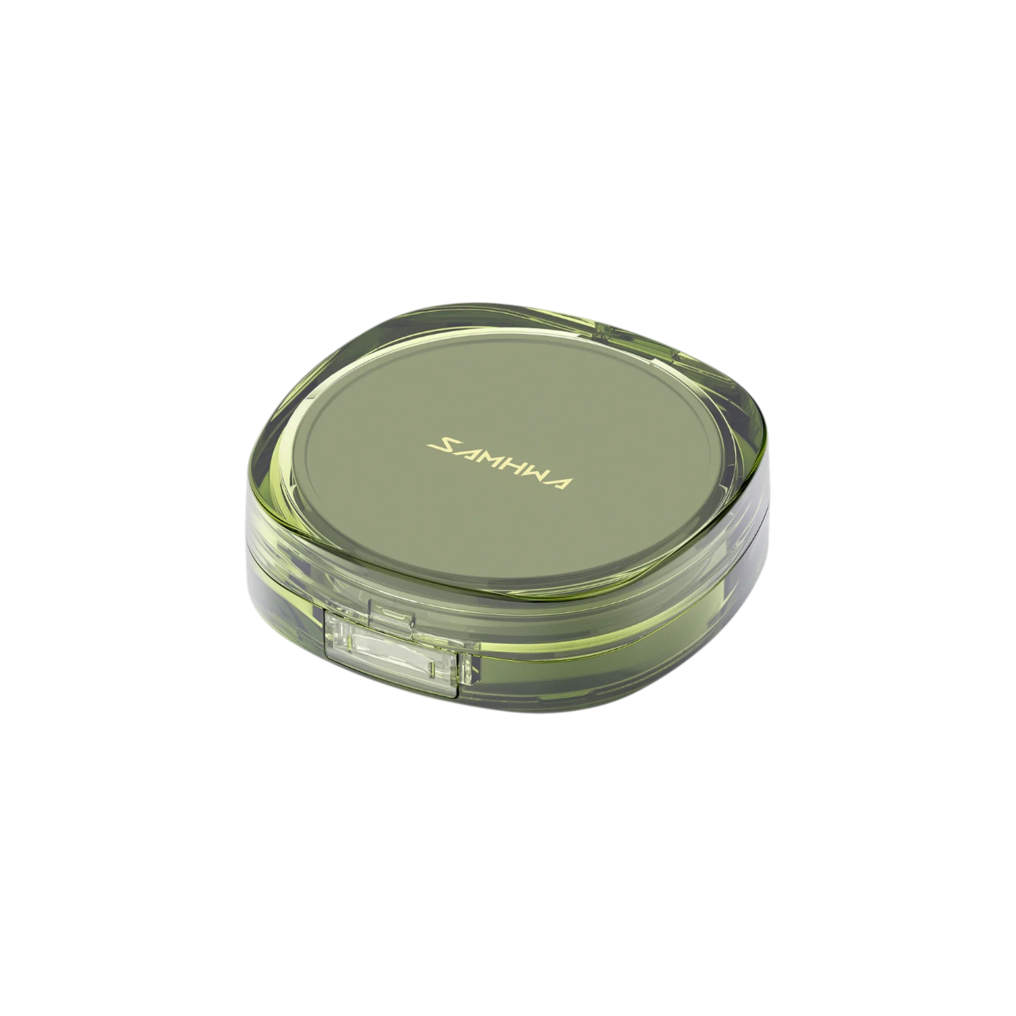 15g Refillable PETG & ABS Rounded Square Cushion Compact with Thick-Wall Deep-Look Clear Lid, Mirror & Anti-Swell Refill Inner Case
