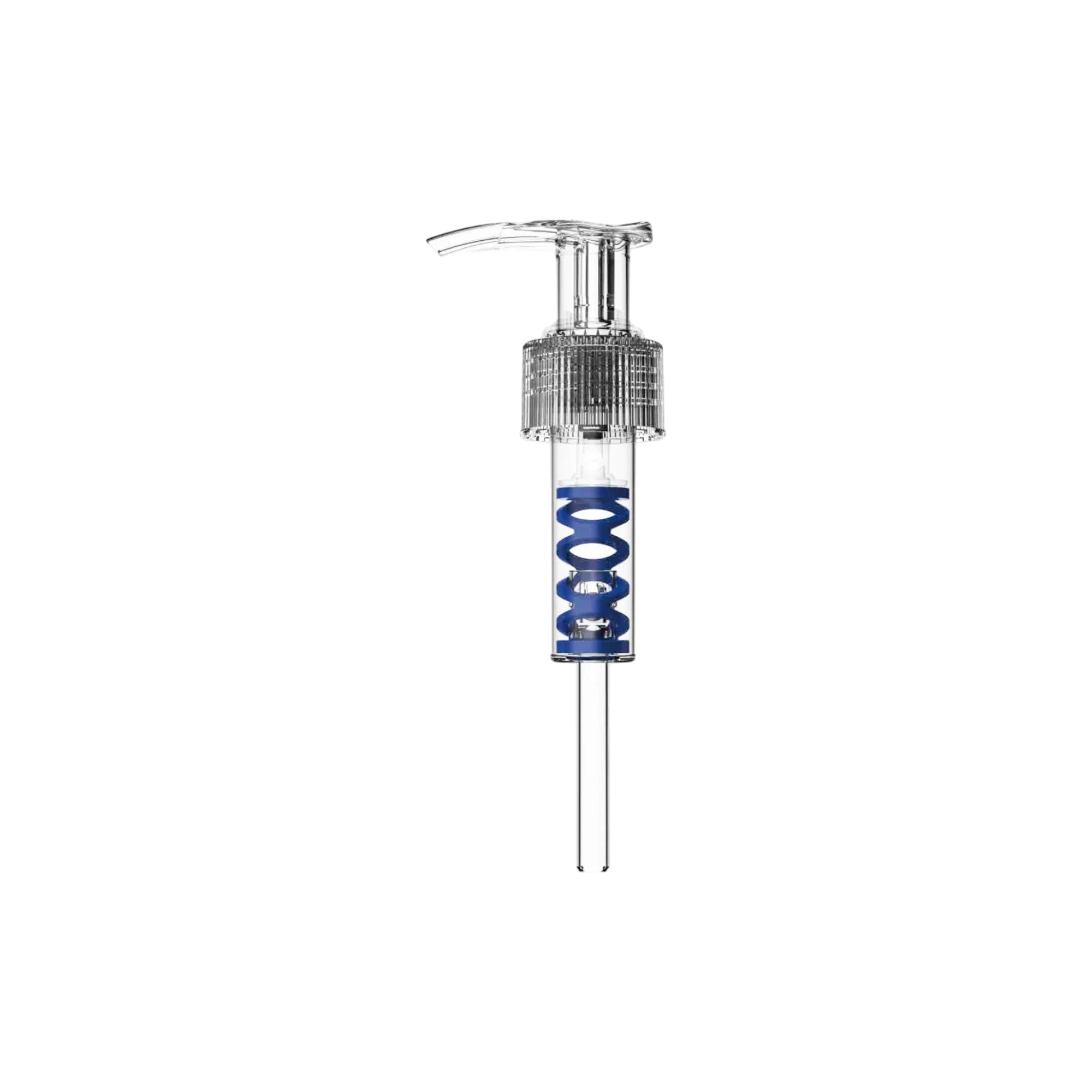 24-410 Ribbed Monomaterial All-PP Recyclable Saddle Lotion Pump, Spring-Free 2cc Dosage