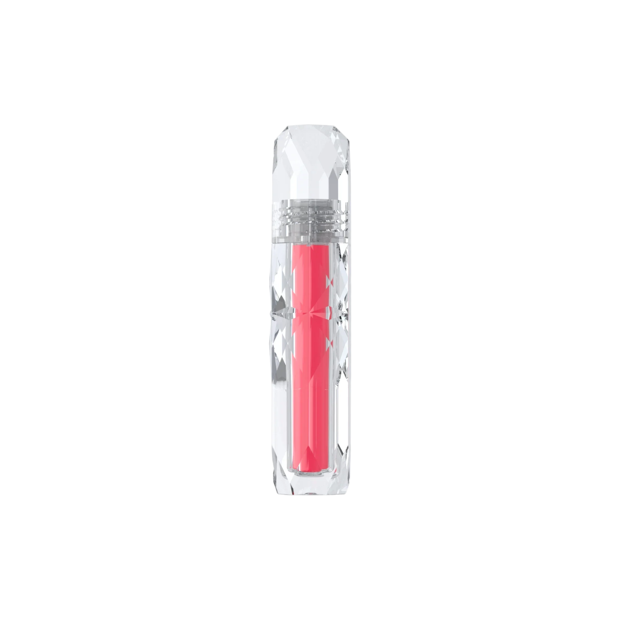 1.4ml Mini PETG Faceted Luxury Lip Gloss Tube with Classic Doe Foot Applicator
