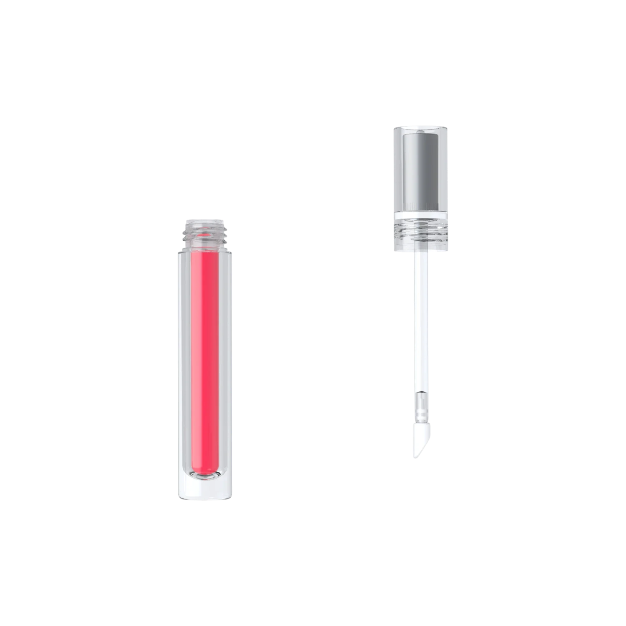 3.5ml Cylinder PETG Lip Gloss Tube with Doe Foot Applicator