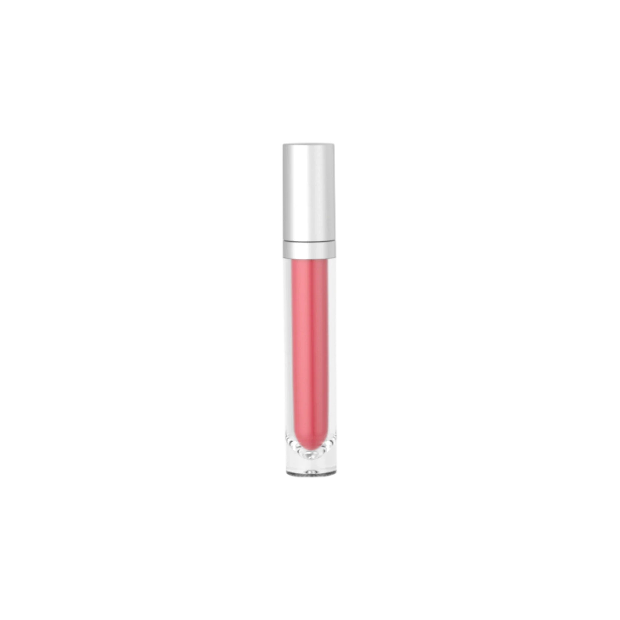 OPL Innovation 6ml / 0.2oz Cylinder PETG Lip Gloss & Concealer Tube with Metallized PP Collar & Cap with Spatula Paddle Applicator