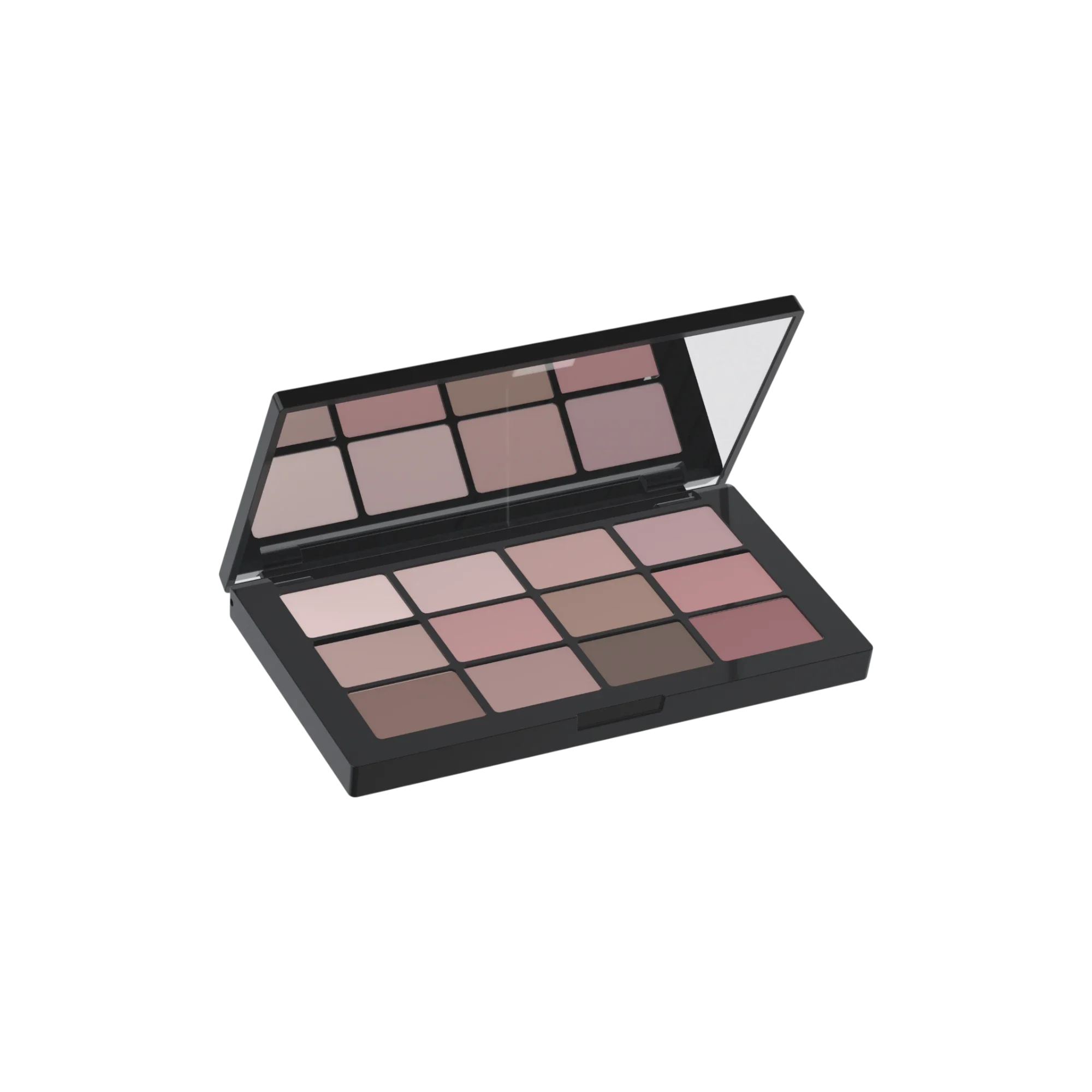 OPL Innovation 12-Pan Rectangular ABS Eyeshadow Palette with Rectangular Wells & Mirror