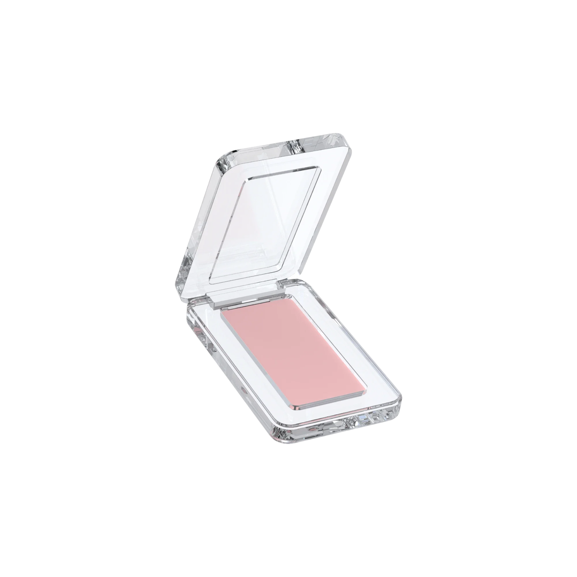 OPL Innovation Single-Pan Rectangular Thick-Wall Acrylic Blush & Bronzer Compact with Clear Lid