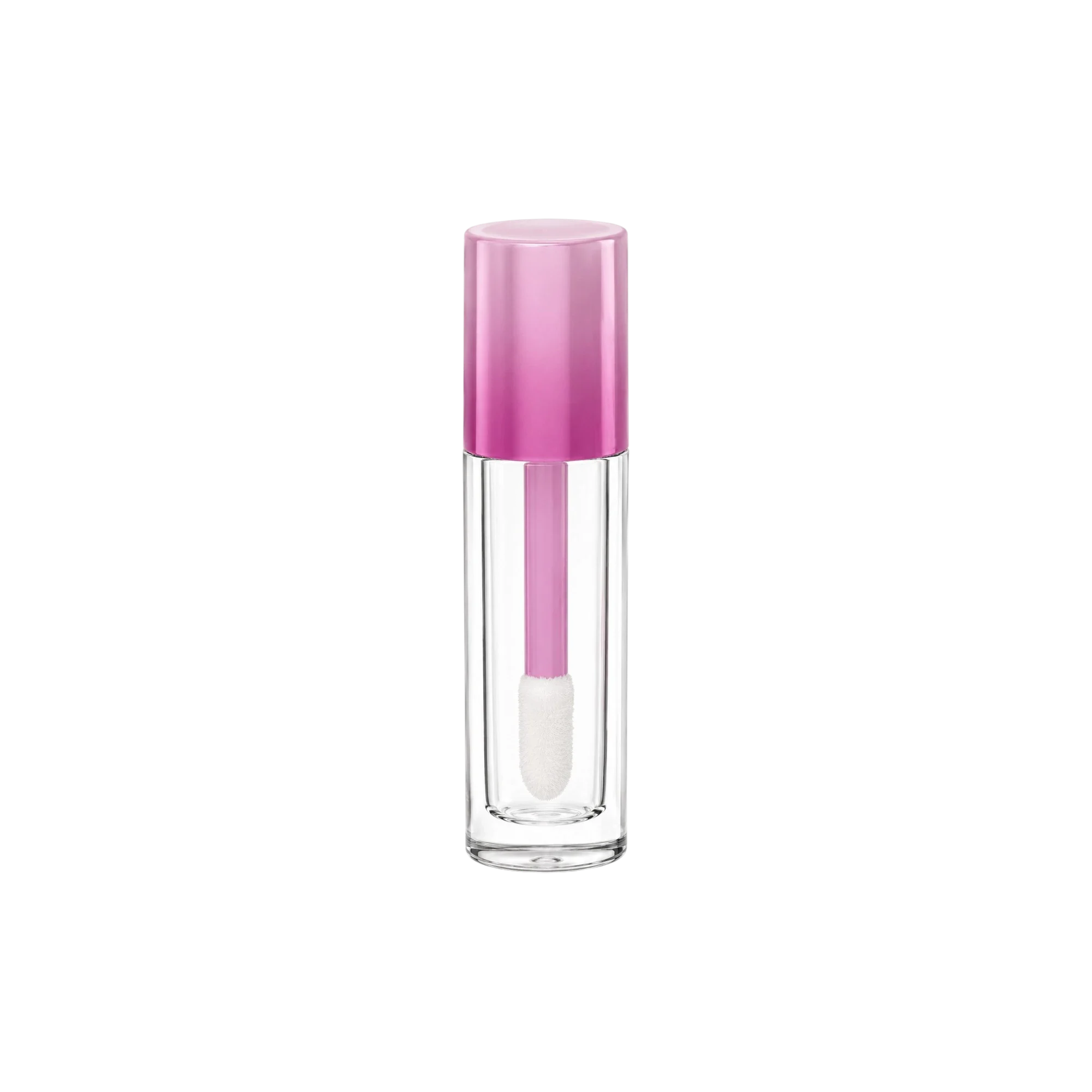Sambound New Material Technology 0.21oz / 6.2ml PETG Cylinder Lip Gloss Tube with ABS Cap & Doe Foot Applicator