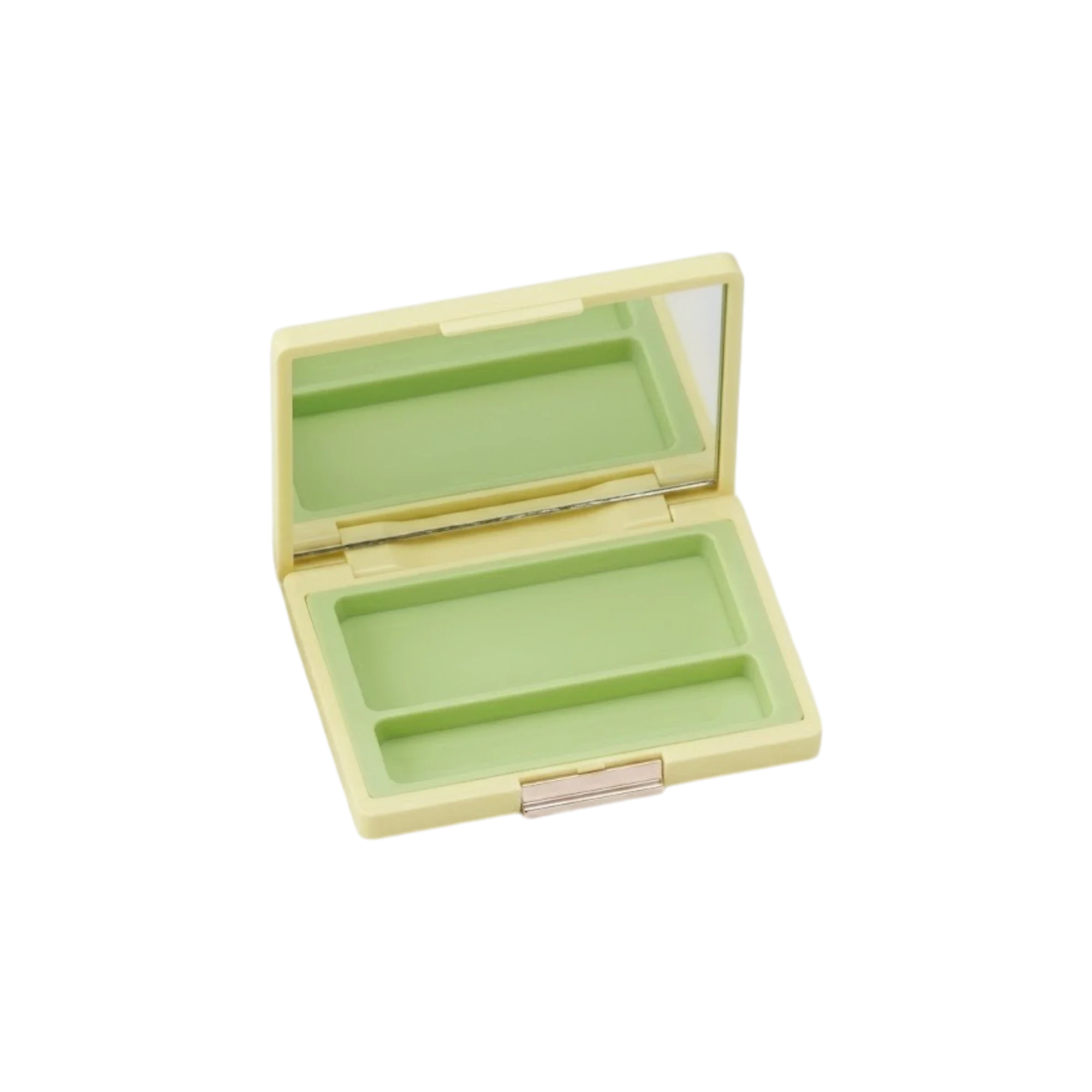 Sambound New Material Technology 3.8g Single-Pan Rectangular ABS & AS Powder Compact with Mirror, Applicator Well & Push Button Closure