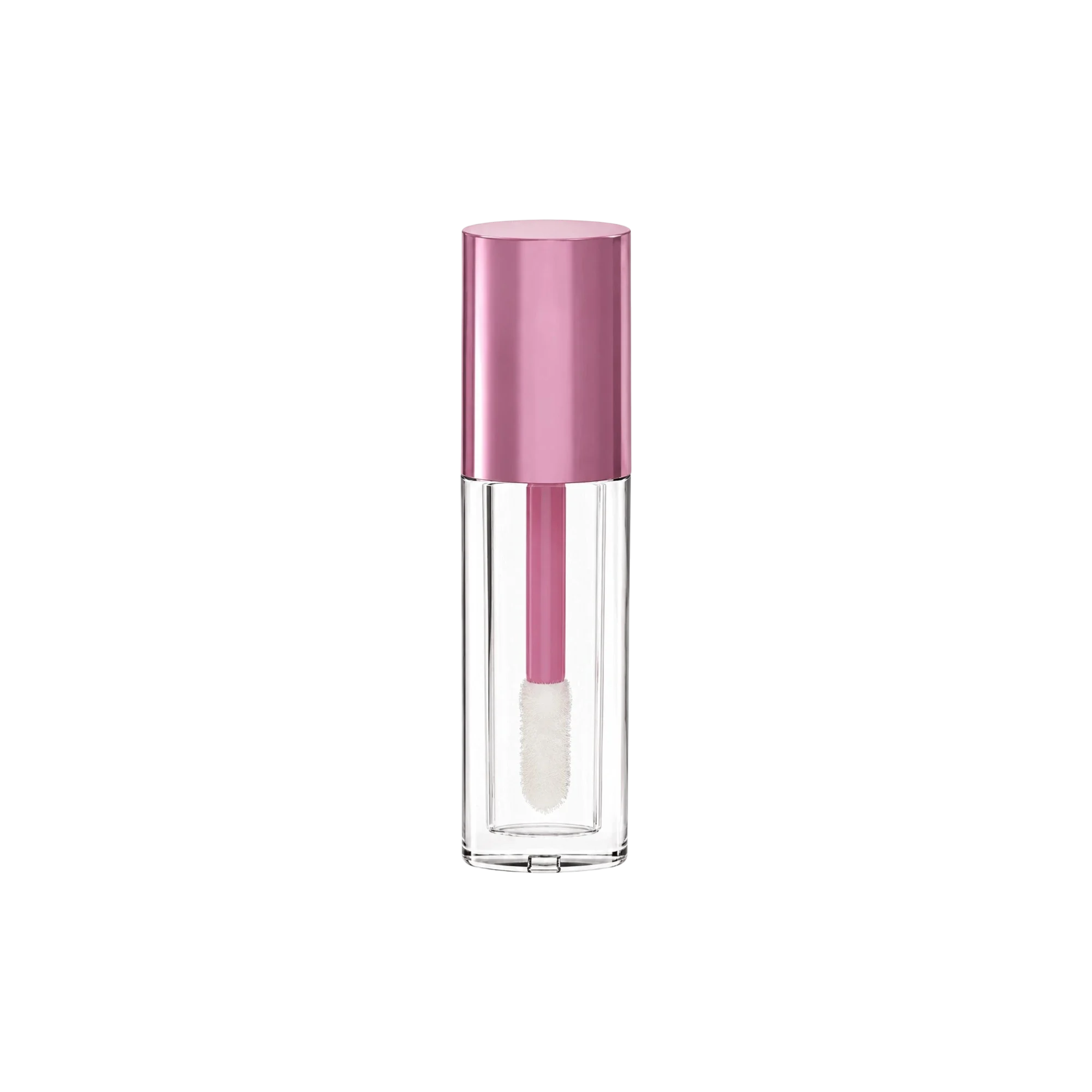 Sambound New Material Technology 0.22oz / 6.5ml Thick-Wall PETG Cylinder Lip Gloss Tube with ABS Cap & Flocked Doe Foot Applicator