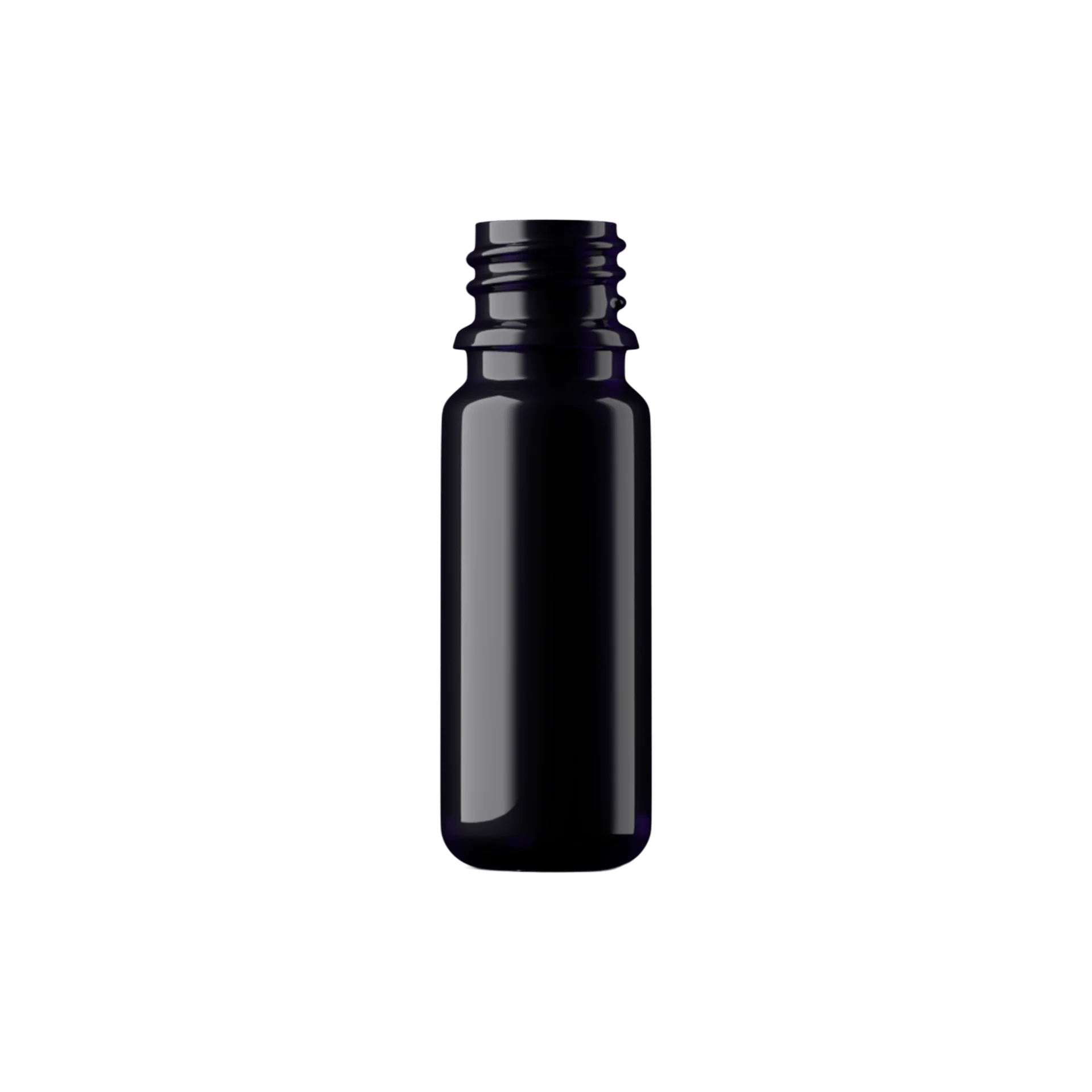 MIRON Violetglass 0.34oz / 10ml 18-DIN Violet Glass Round Slim Dropper Bottle