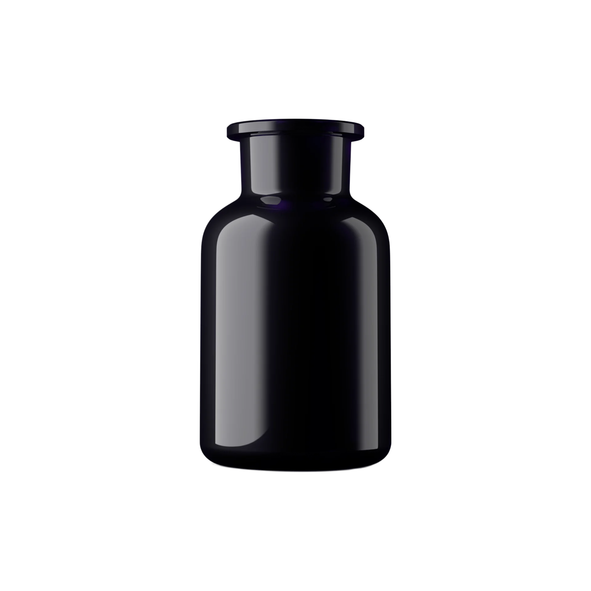 8.45oz / 250ml Violet Glass Round Cork Stopper Apothecary Bottle