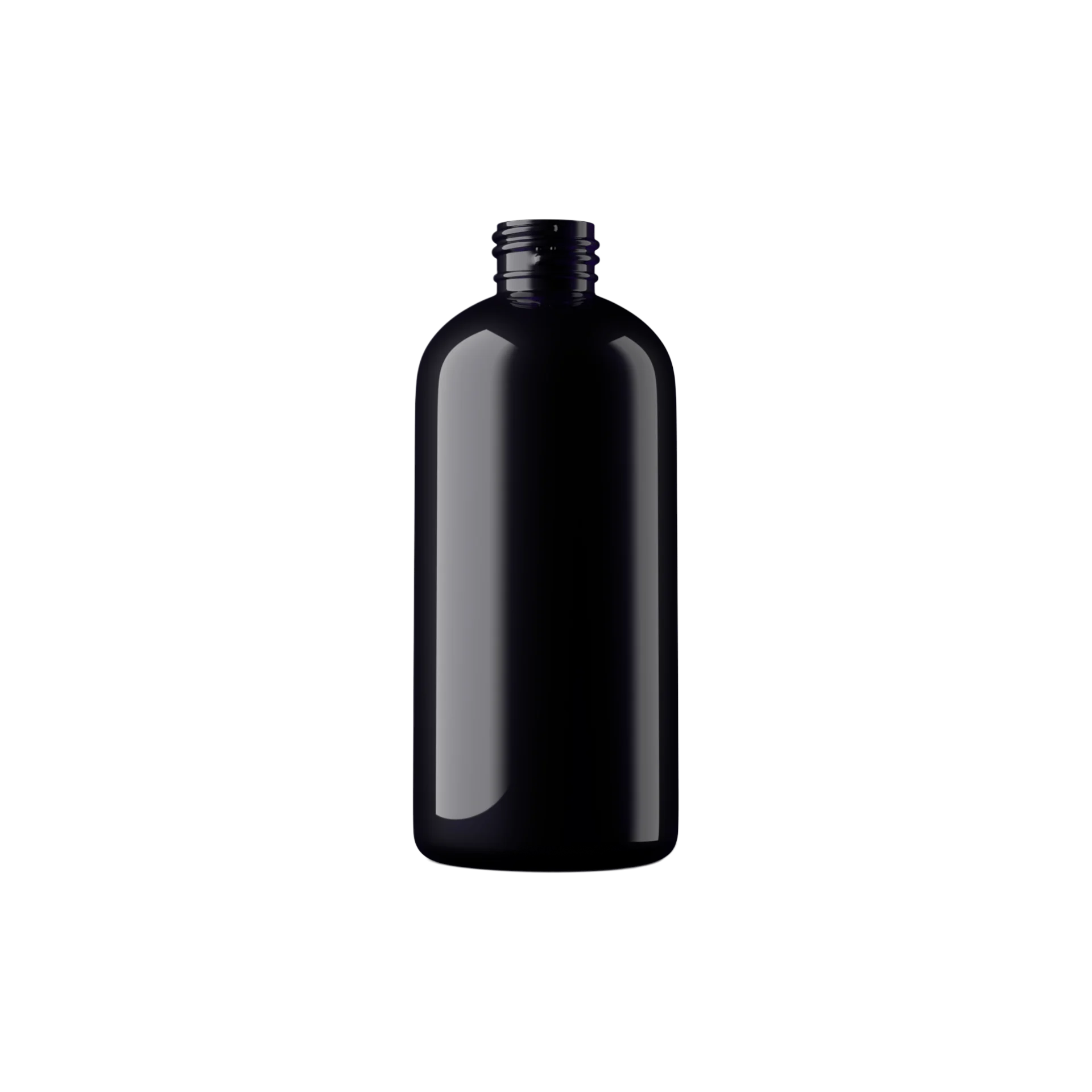 MIRON Violetglass 6.76oz / 200ml 24-410 Violet Glass Boston Round Cosmetic Bottle