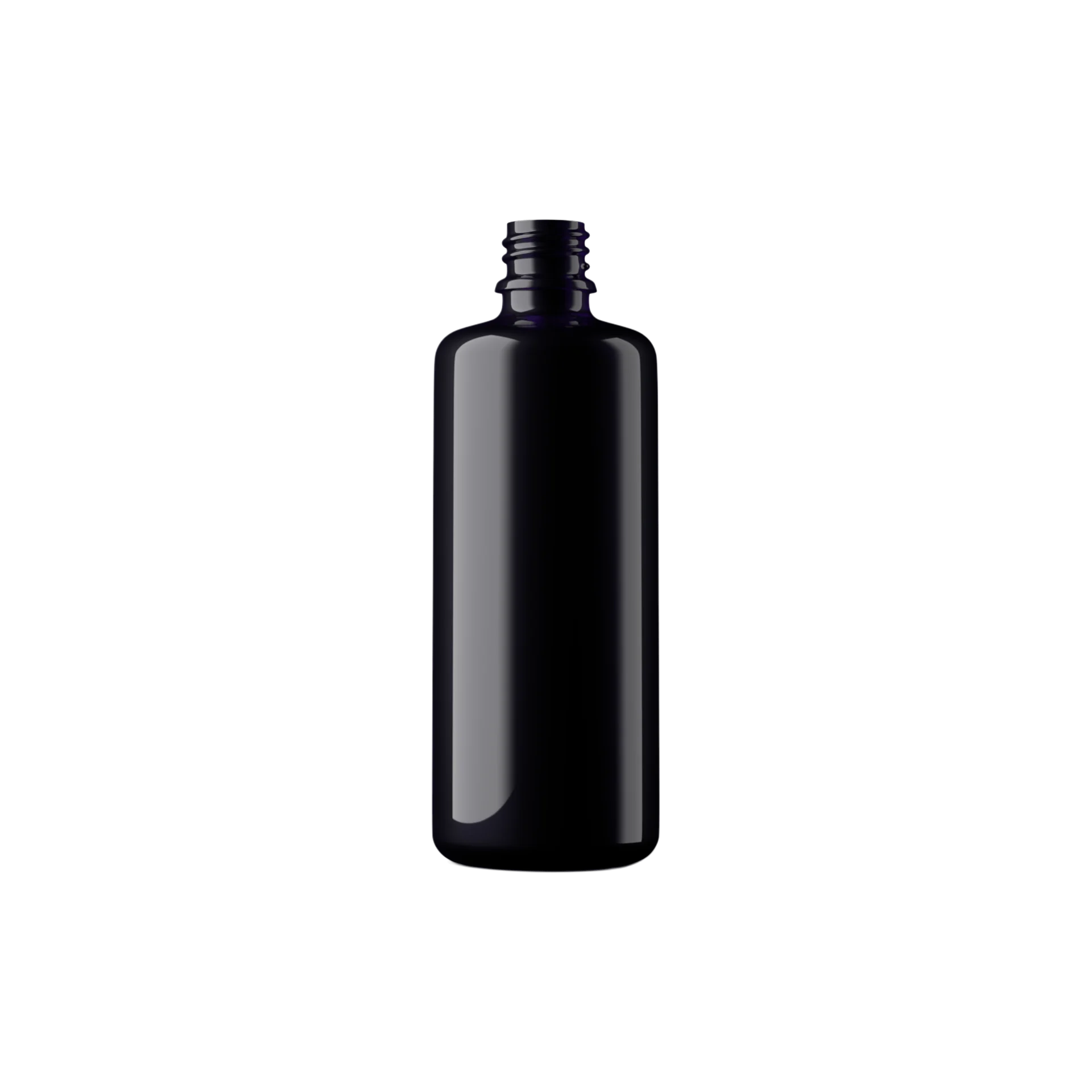 MIRON Violetglass 3.4oz / 100ml 18mm DIN Light-Protective Violet Glass Dropper Bottle with Tamper-Evident Ring