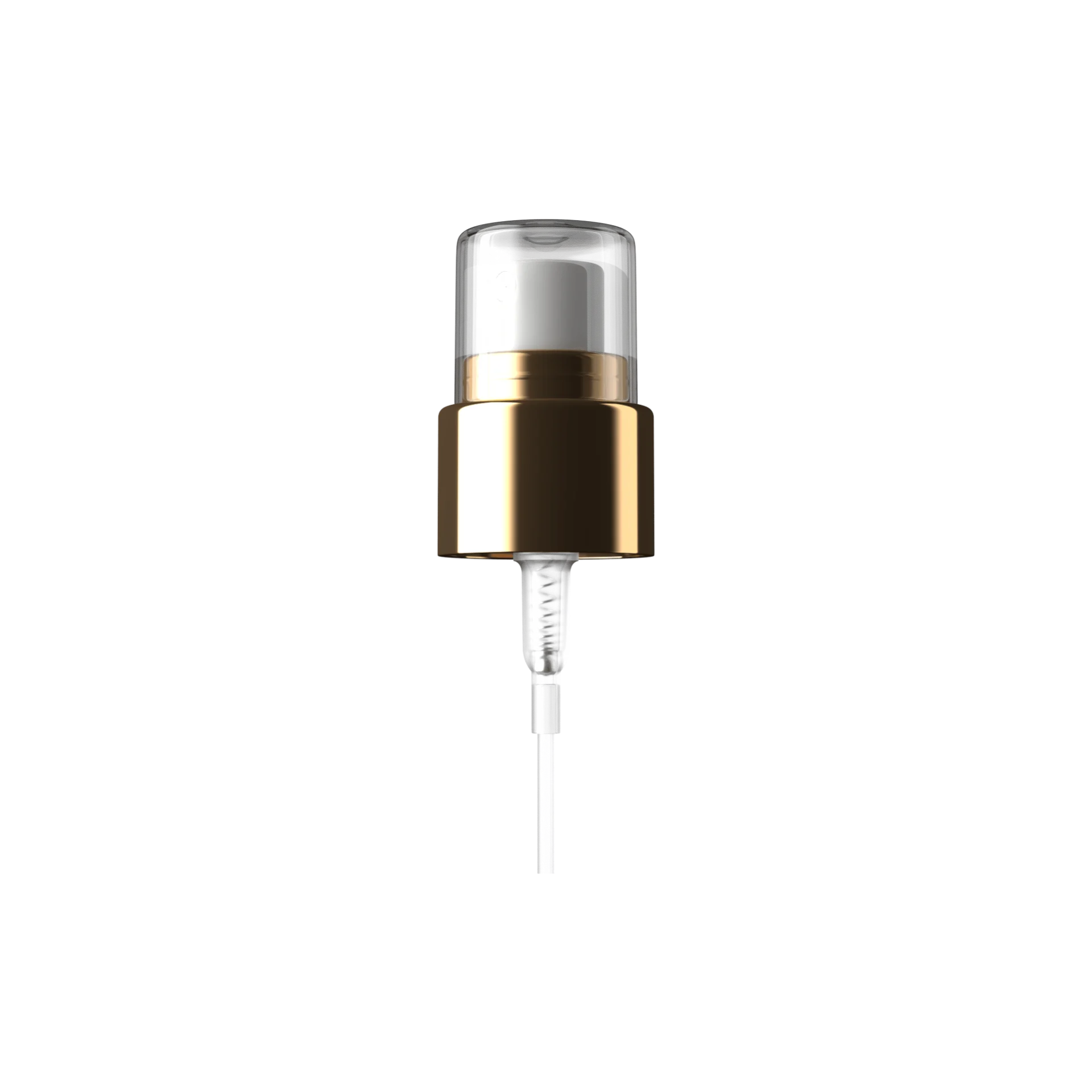 MIRON Violetglass 24-410 Black PP Fine Mist Sprayer with Gold Metallic Collar & Clear Overcap, 0.2cc Dosage