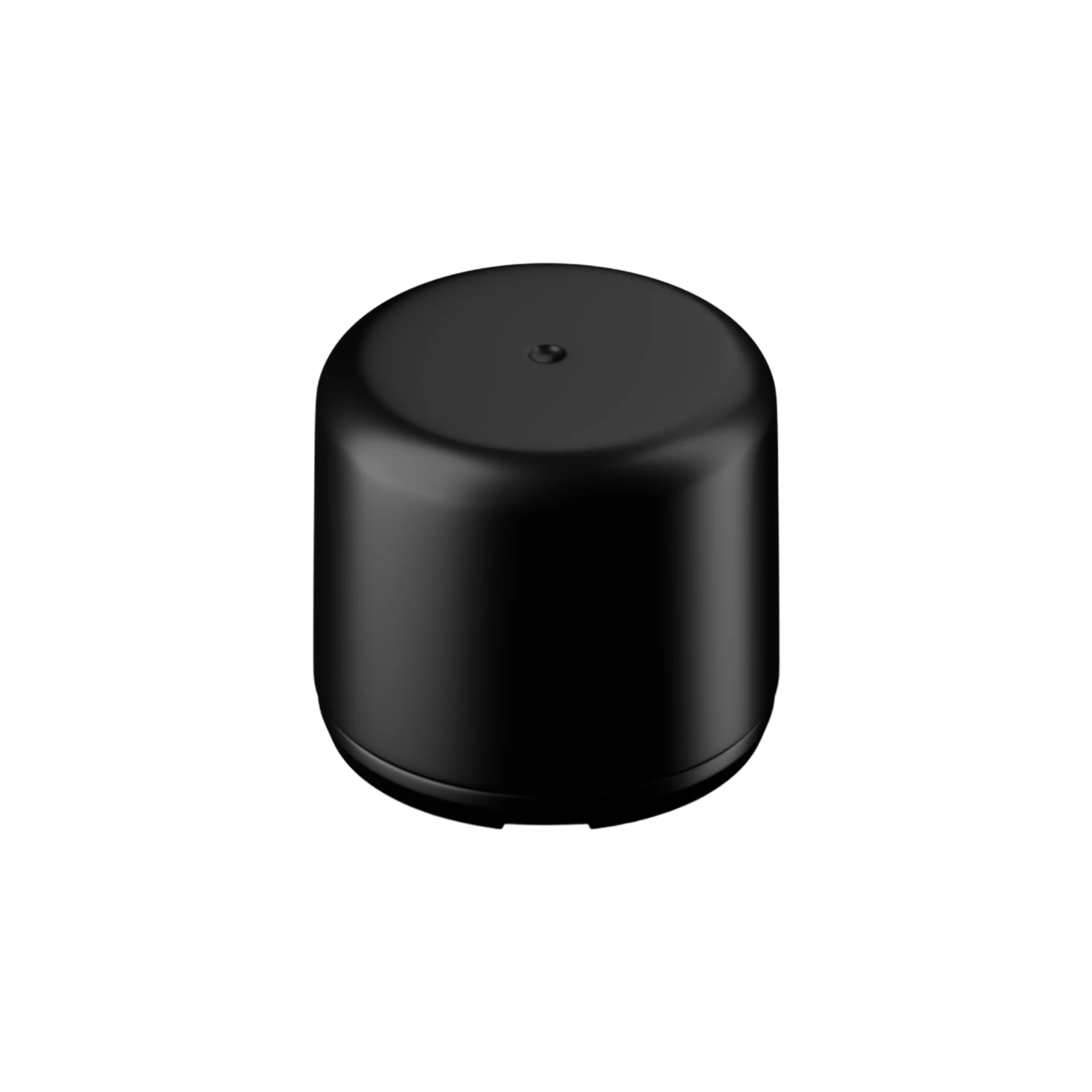 MIRON Violetglass 18-DIN Black PP Tamper-Evident Vertical Dropper Cap, 1.6mm