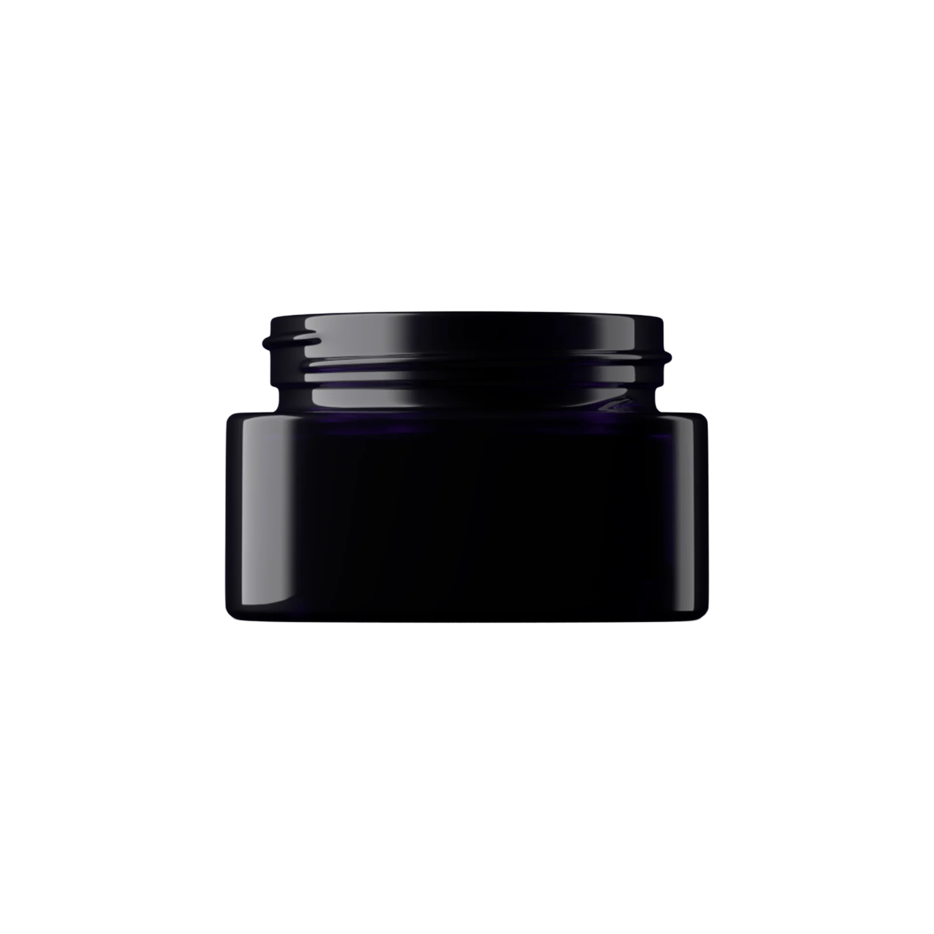 MIRON Violetglass 1.7oz / 50ml 58-400 Violet Glass Wide-Mouth Straight Sided Cosmetic Jar