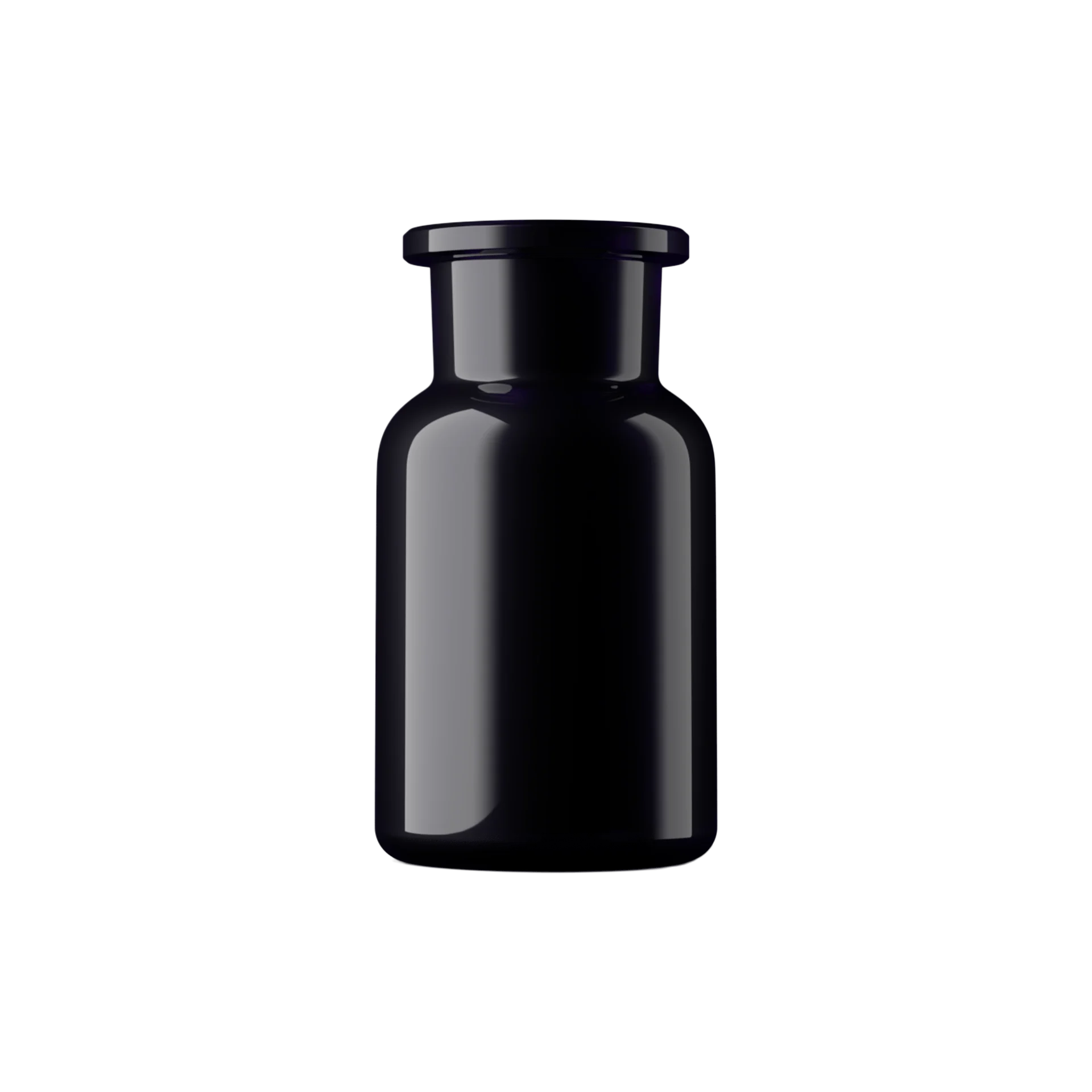 3.4oz / 100ml Violet Glass Round Cork Stopper Apothecary Bottle