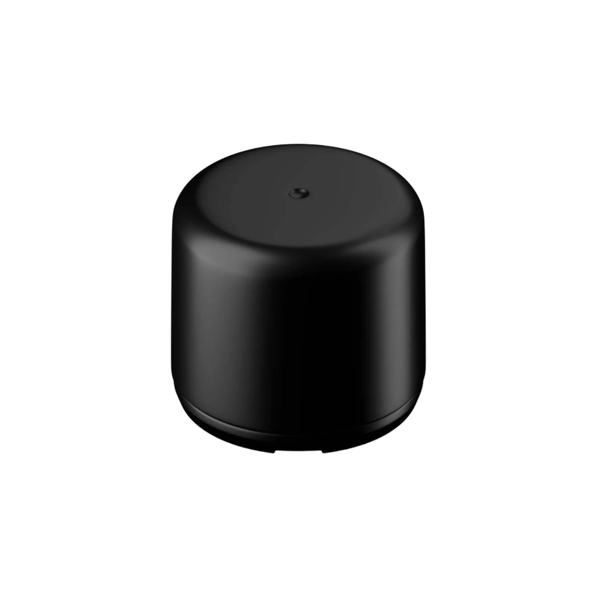 MIRON Violetglass 18-DIN Black PP Tamper-Evident Vertical Dropper Cap, 0.7mm