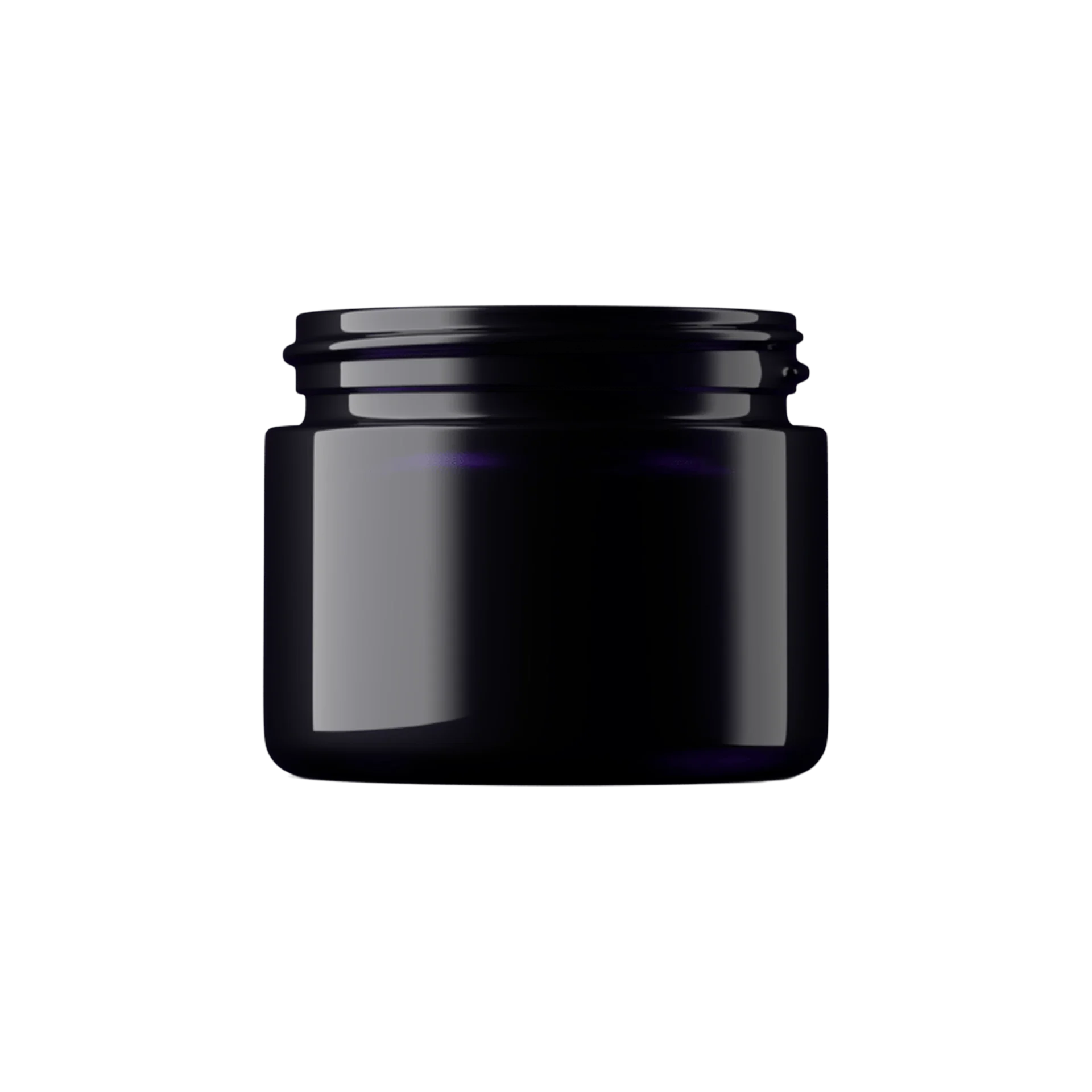MIRON Violetglass 1.7oz / 50ml 48-400 Violet Glass Straight Sided Cosmetic Jar