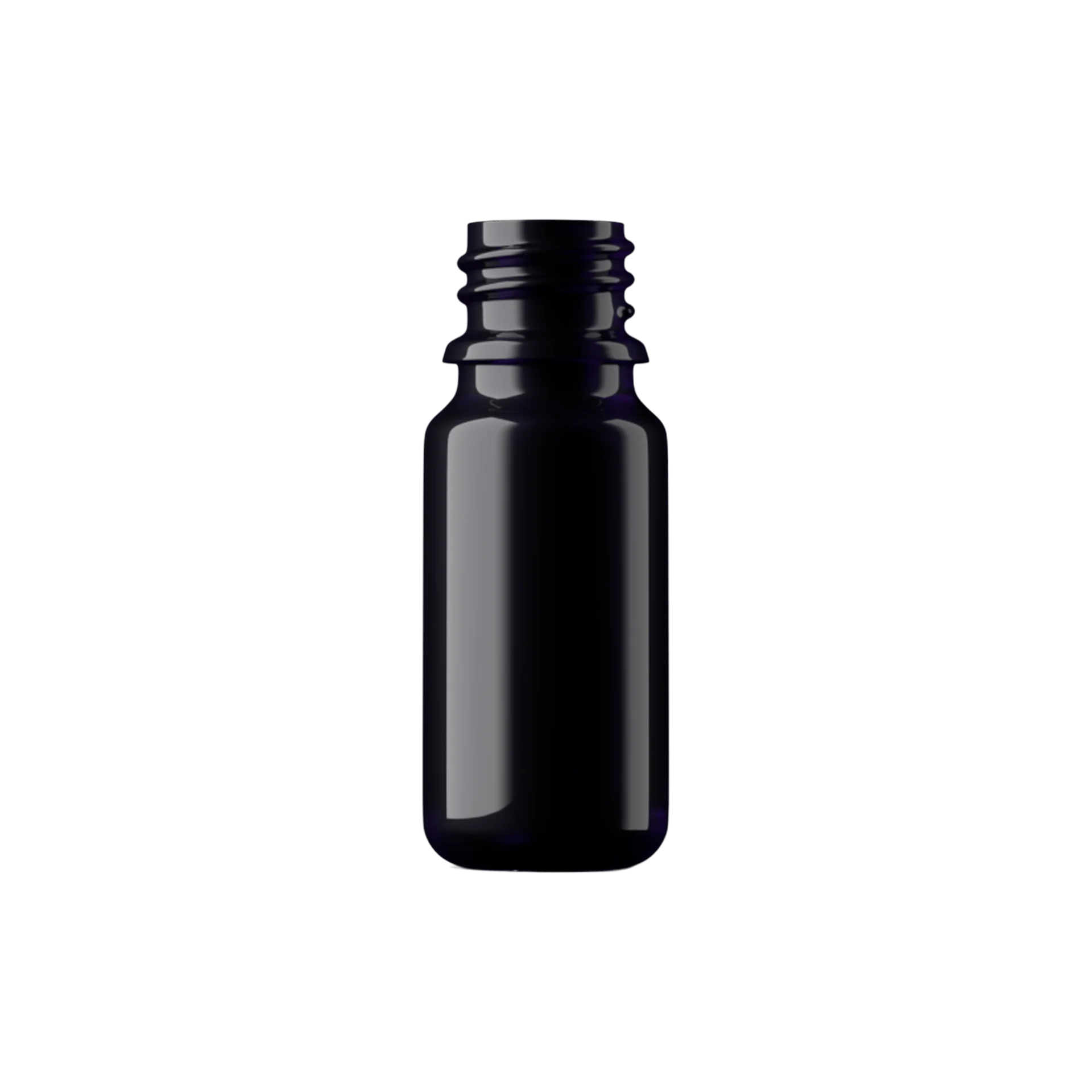 MIRON Violetglass 0.34oz / 10ml 18-DIN Violet Glass Round Dropper Bottle