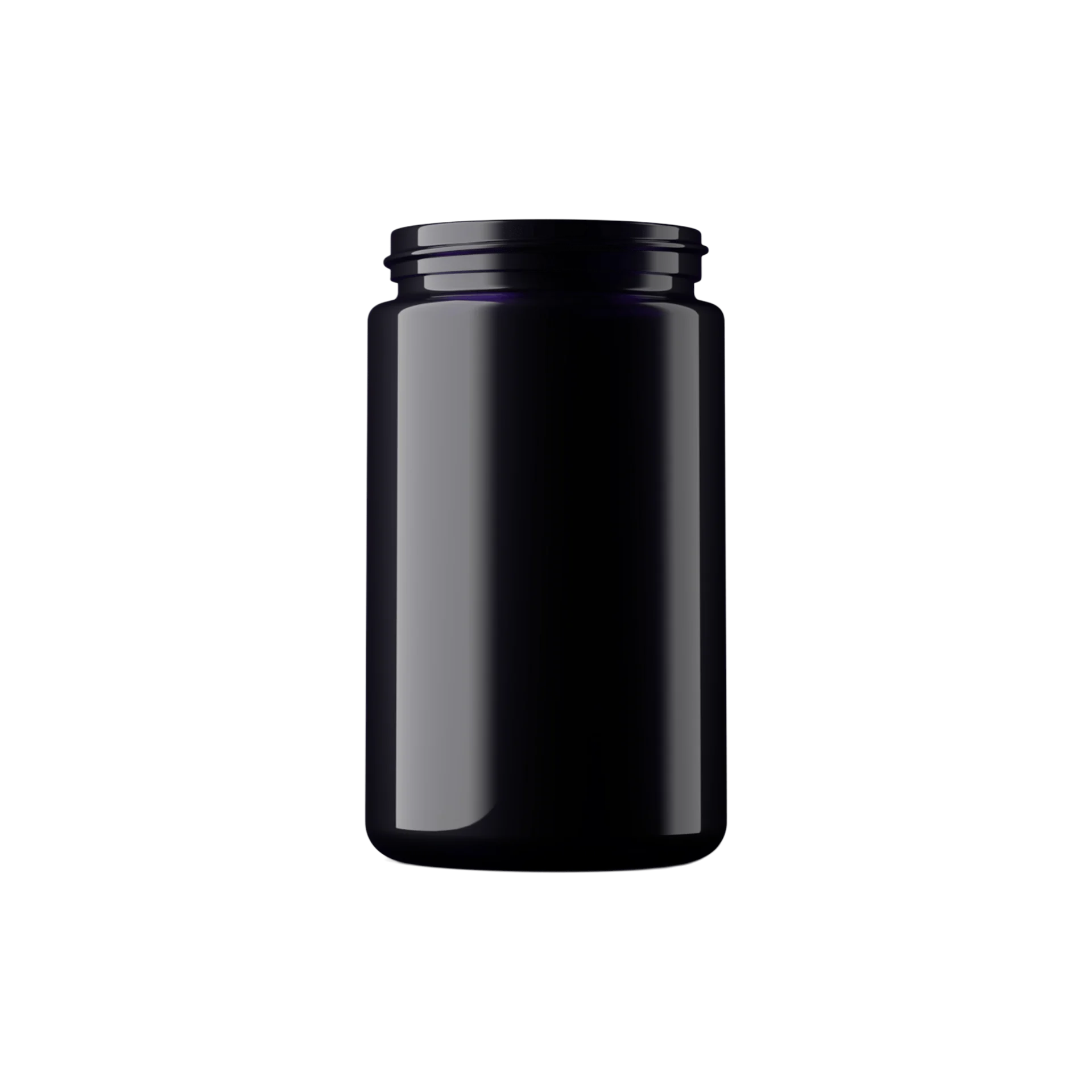 MIRON Violetglass 6.8oz / 200ml 58-400 Violet Glass Wide-Mouth Straight Sided Jar