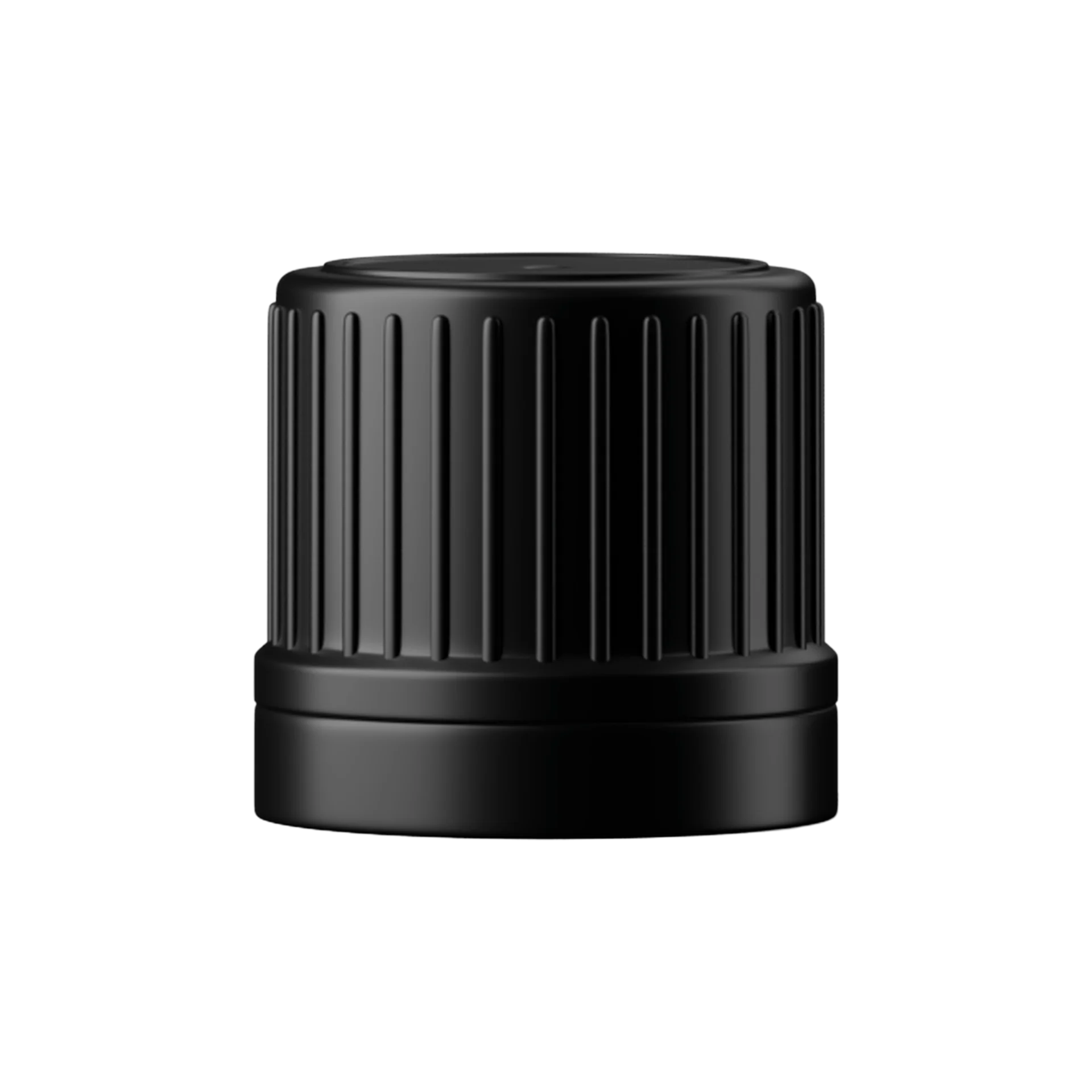 MIRON Violetglass 18-DIN Tamper-Evident Black PEHD Screw Cap with Violet Inlay